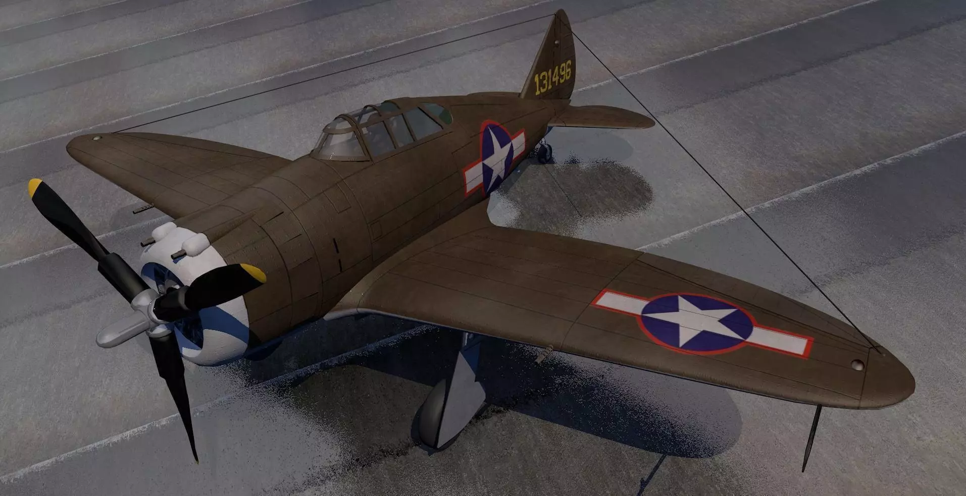 Republic P-43 Lancer 3D model_0