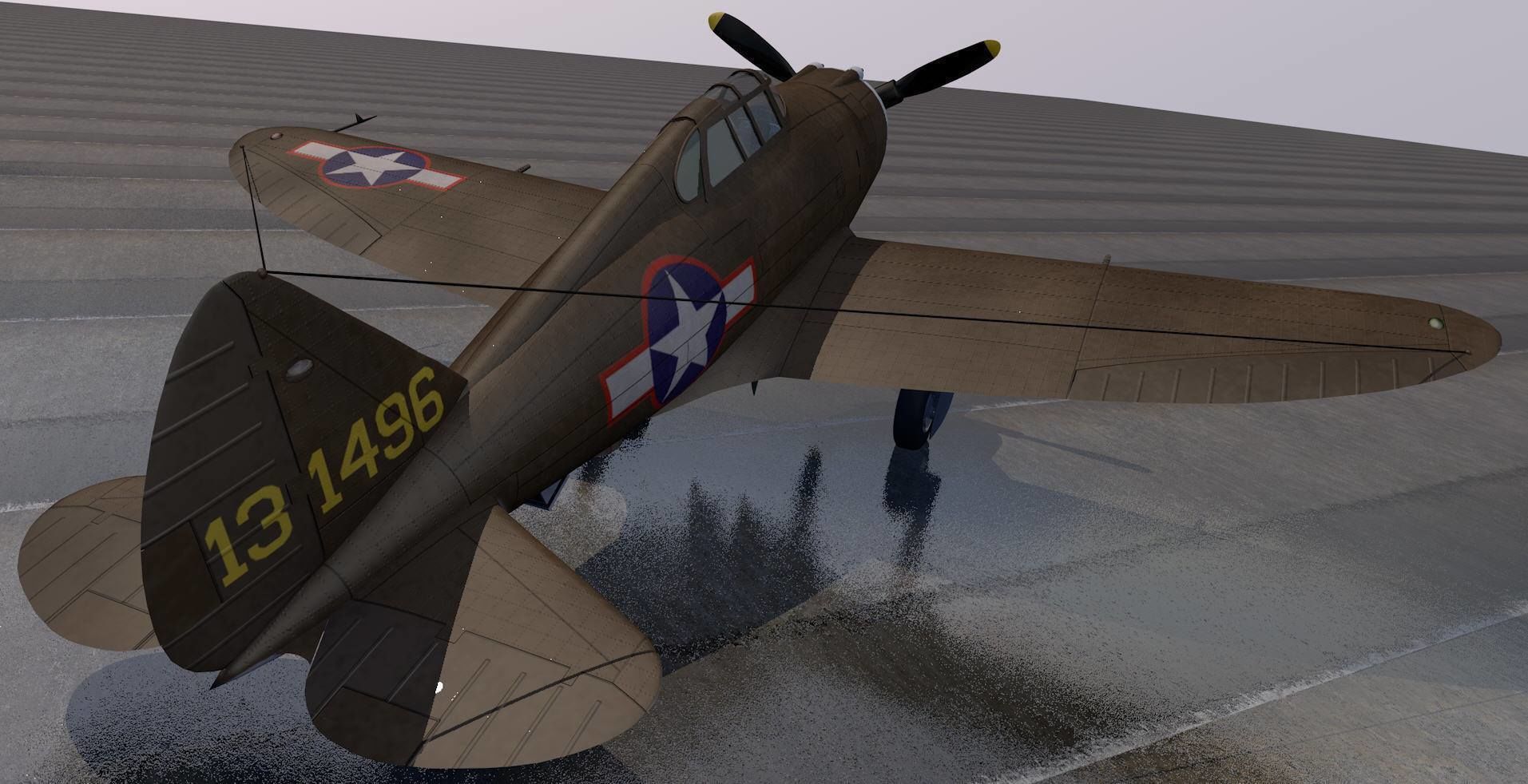 Republic P-43 Lancer 3D model_4