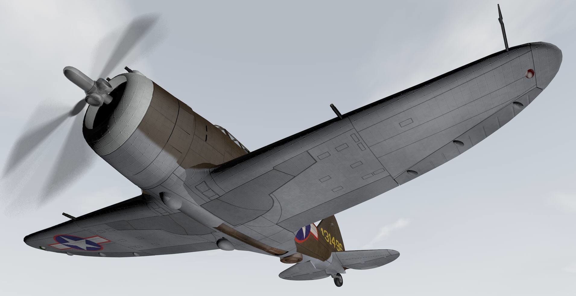 Republic P-43 Lancer 3D model_9