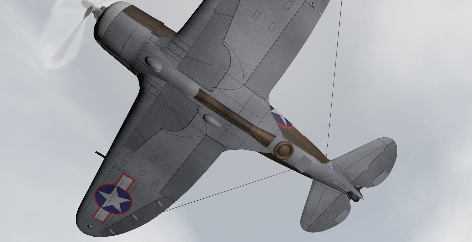 Republic P-43 Lancer 3D model_10