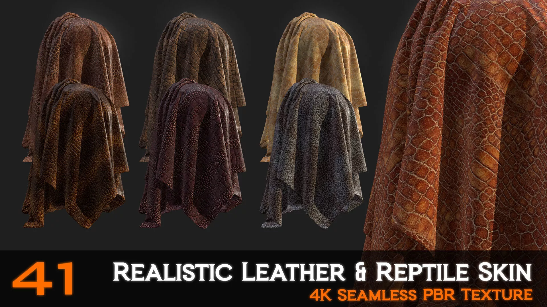 41 Realistic Leather and Reptile Skin Texture