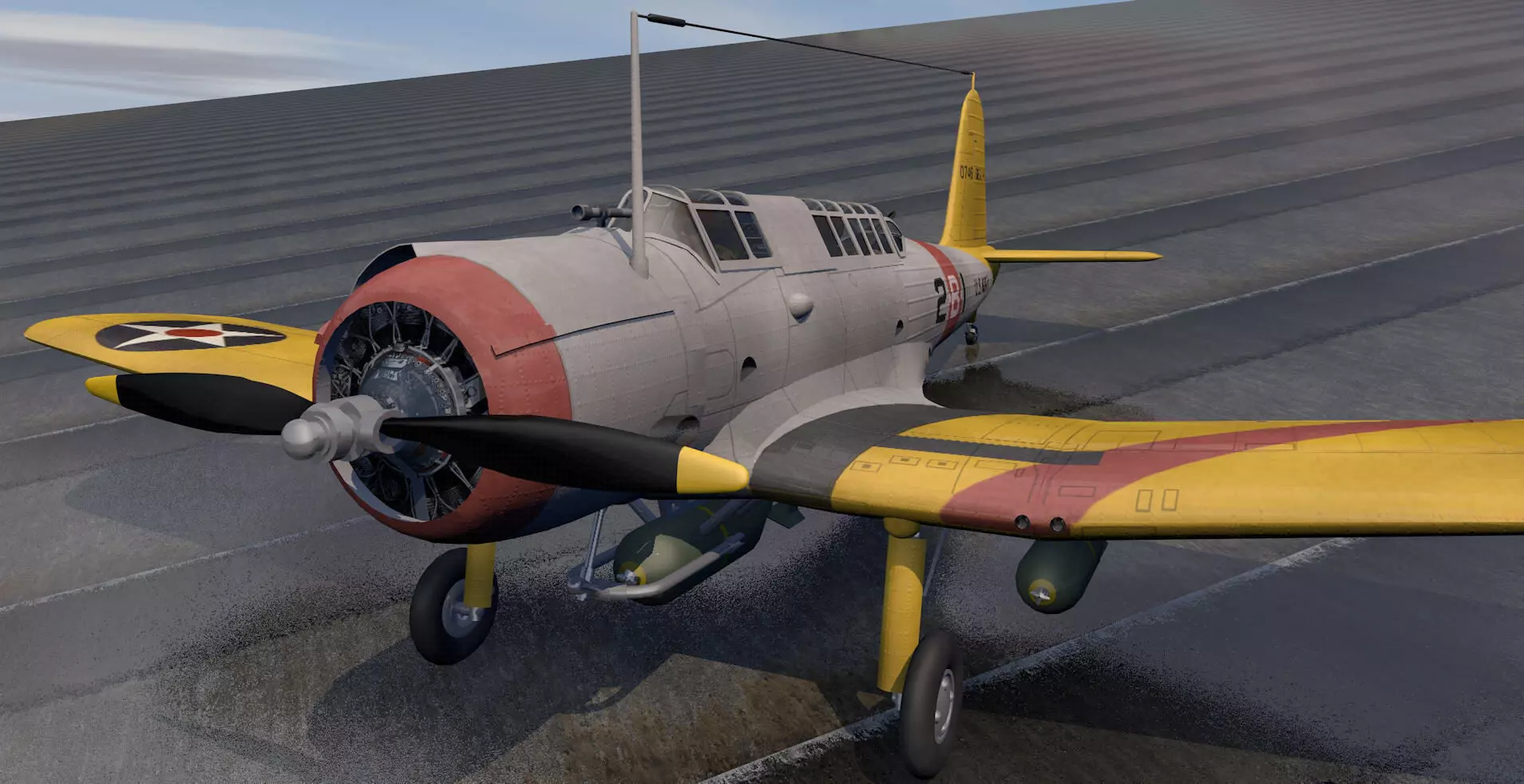 Vought SB2U Vindicator 3D model_0
