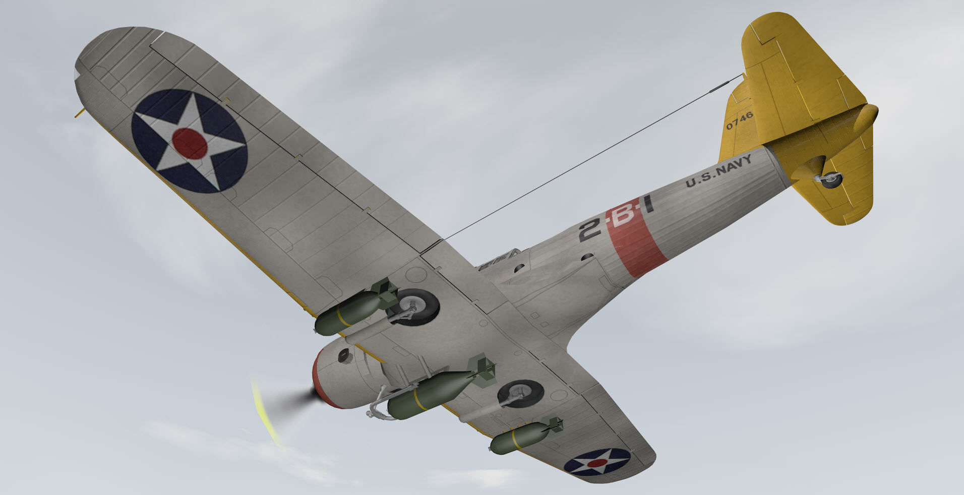Vought SB2U Vindicator 3D model_8