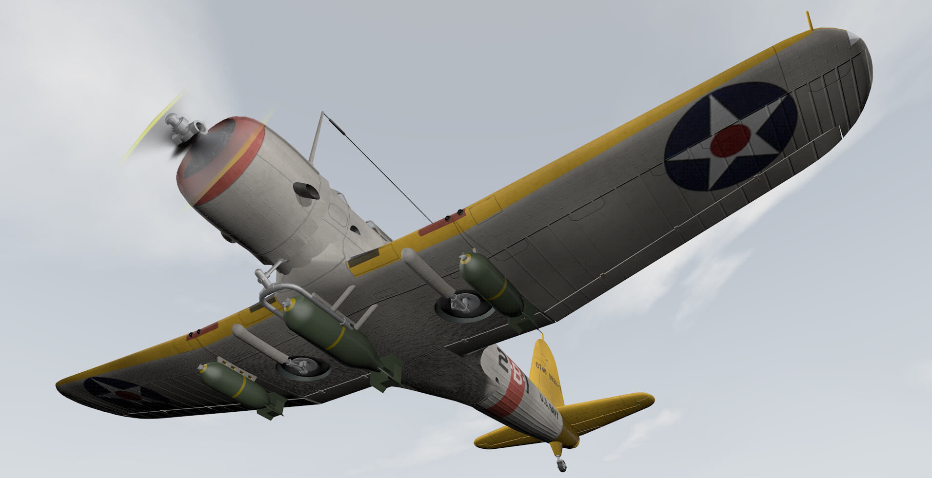 Vought SB2U Vindicator 3D model_7