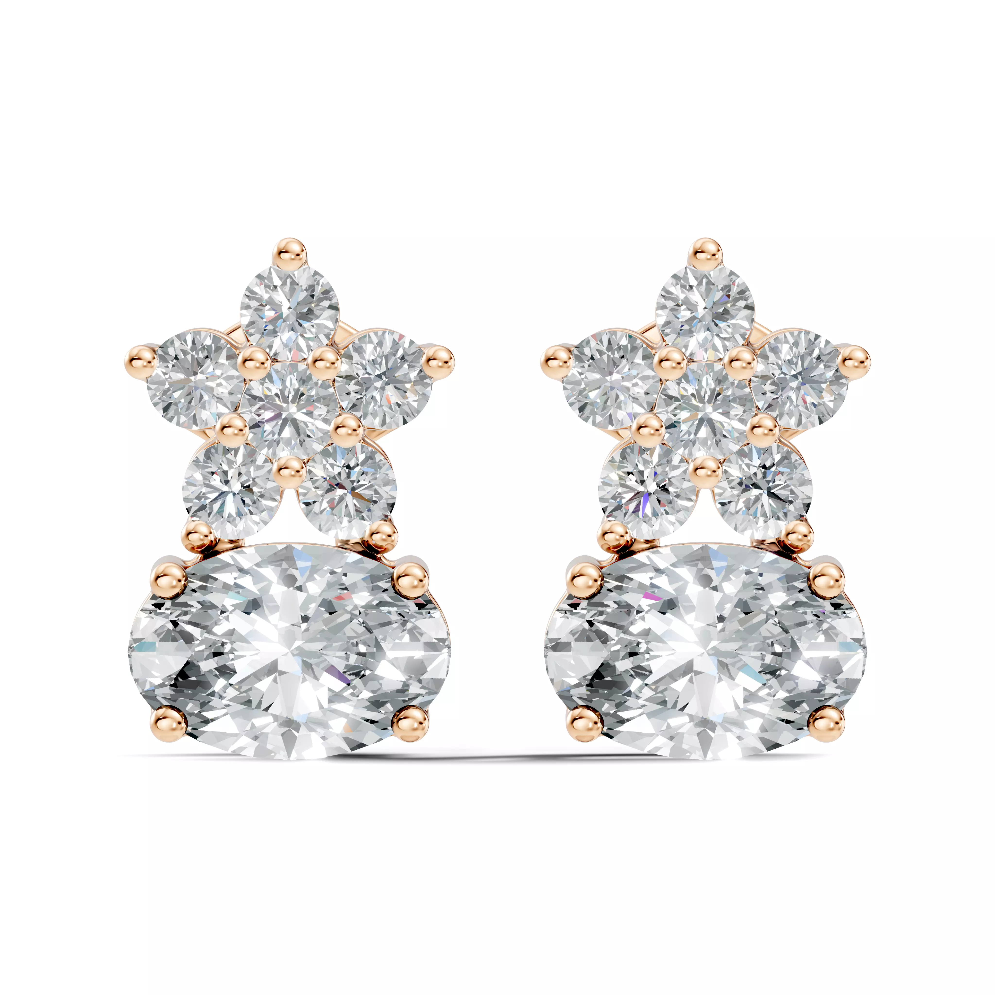Solitaire Studs Earrings 3D print model