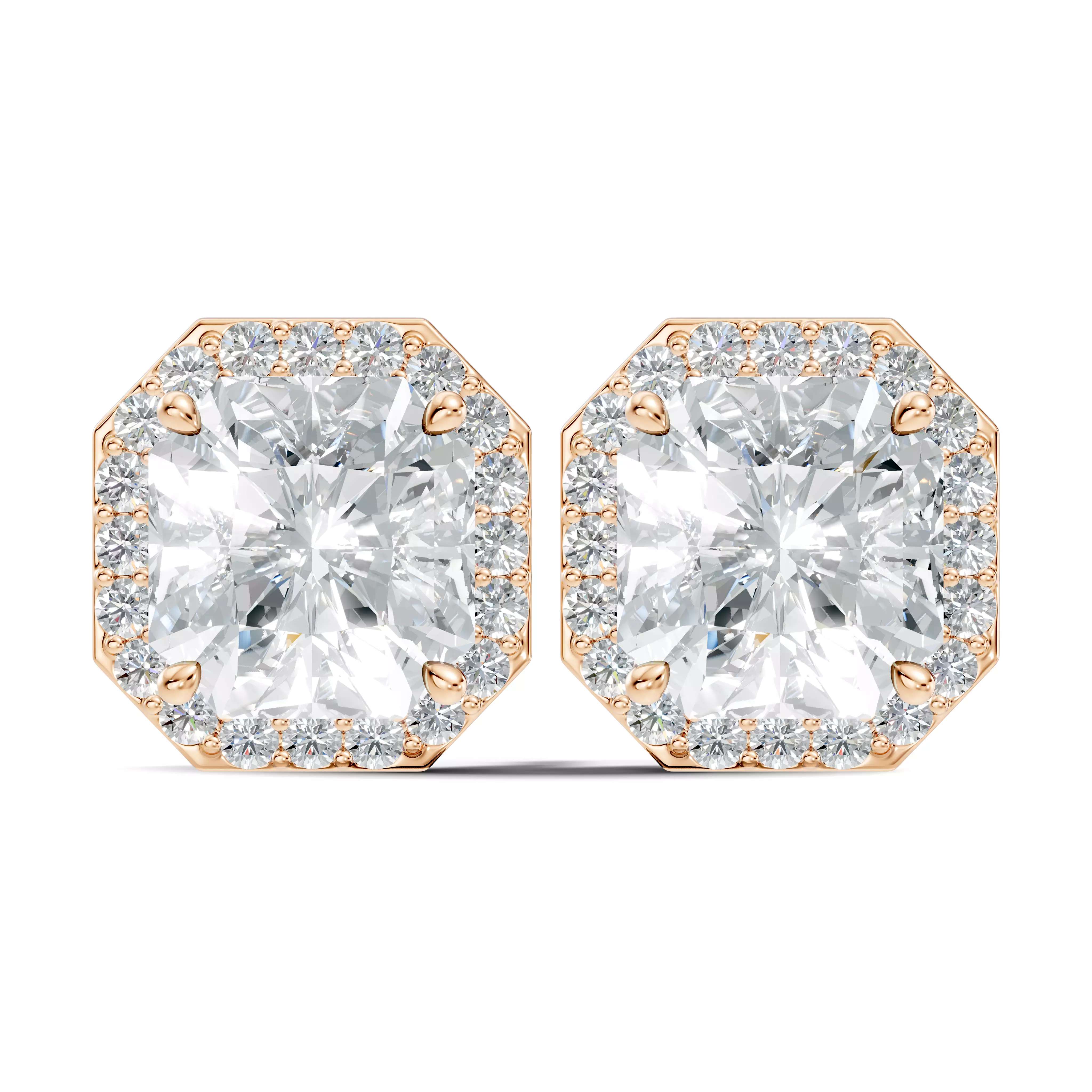 Solitaire Studs Earrings 3D print model
