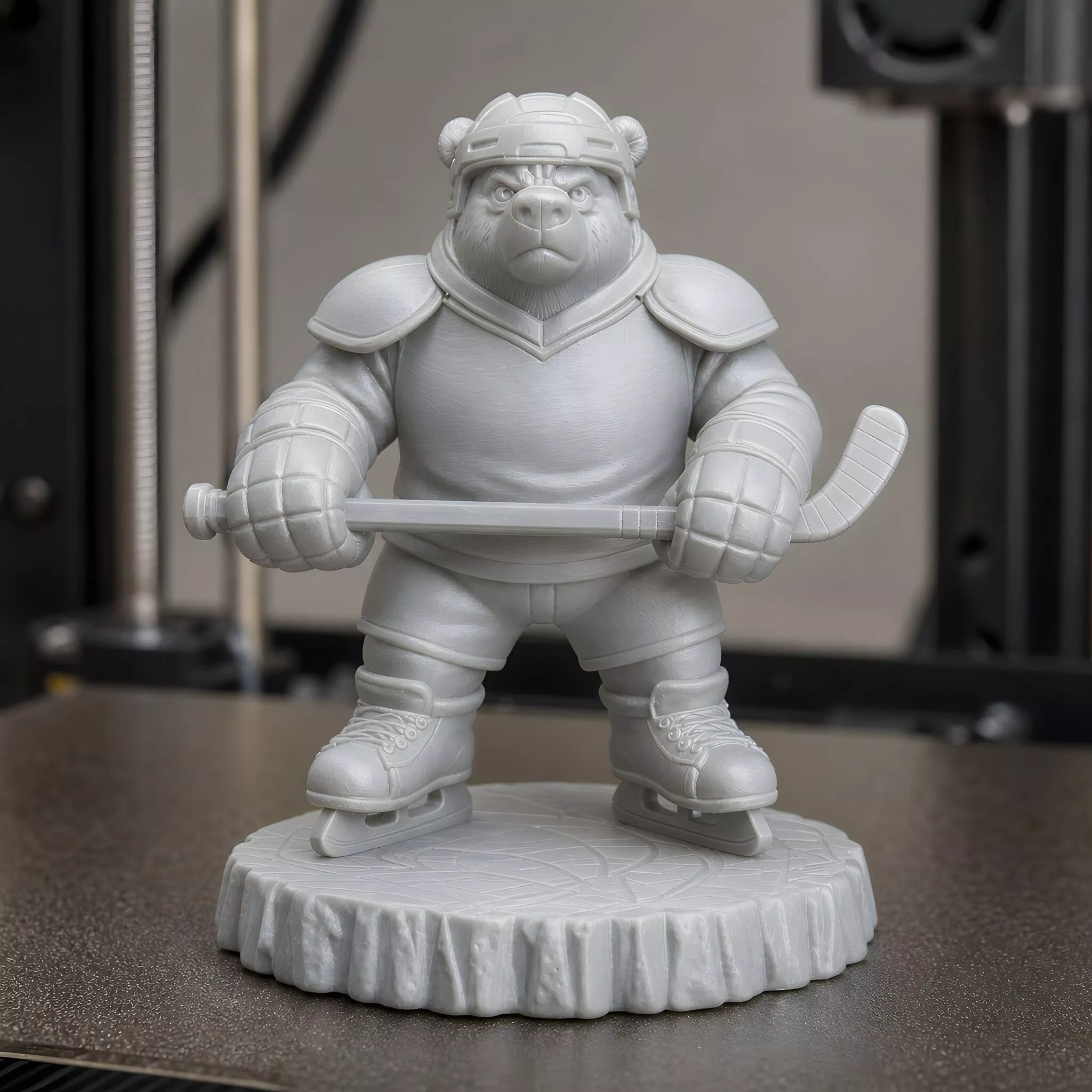 Frostbite Polar Bear Hockey Hero 3D Print Model 3D print model