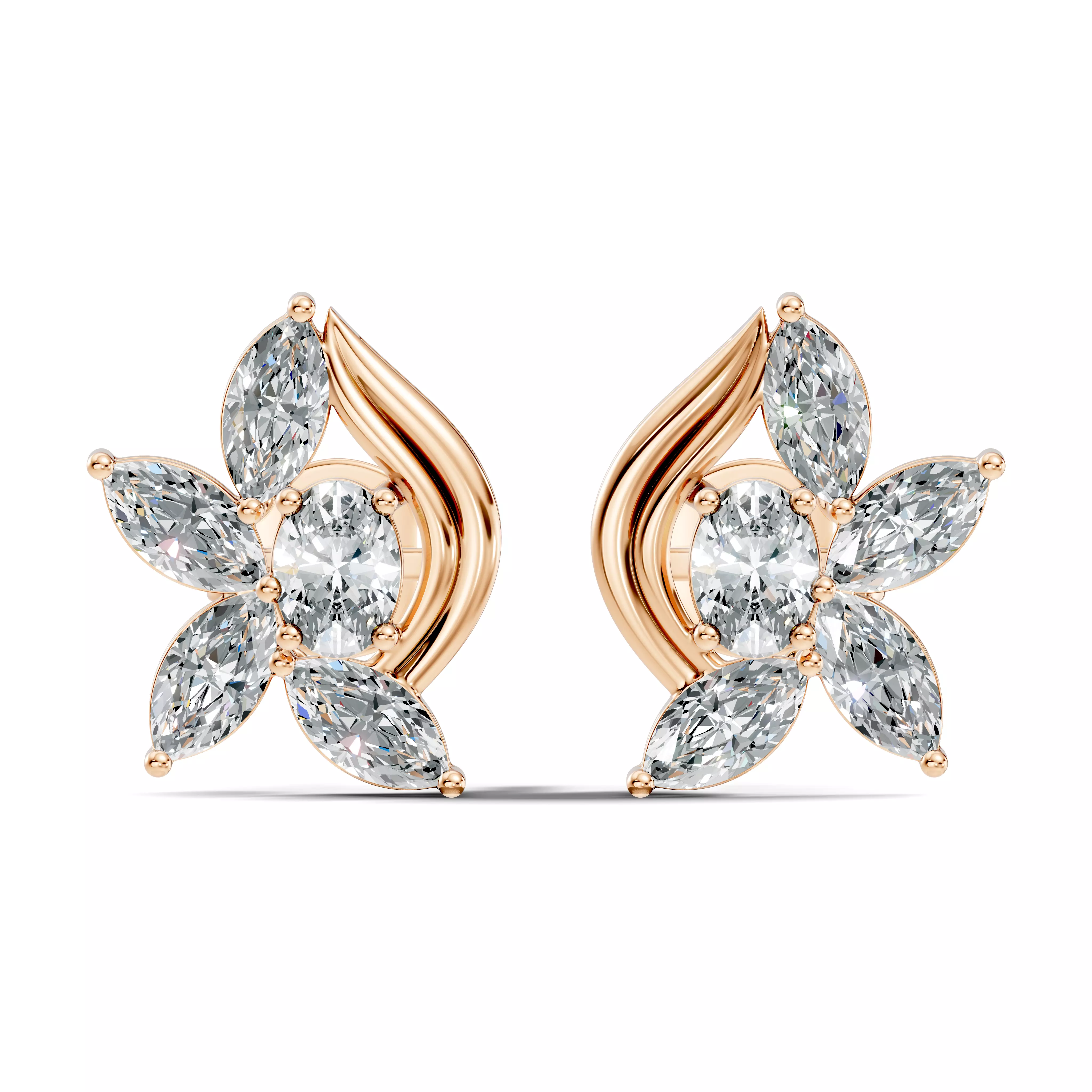 Solitaire Studs Earrings 3D print model