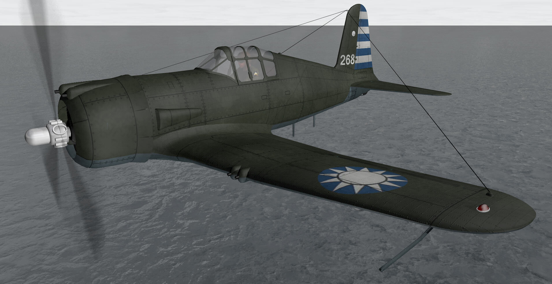 Vultee P-66 Vanguard 3D model_8