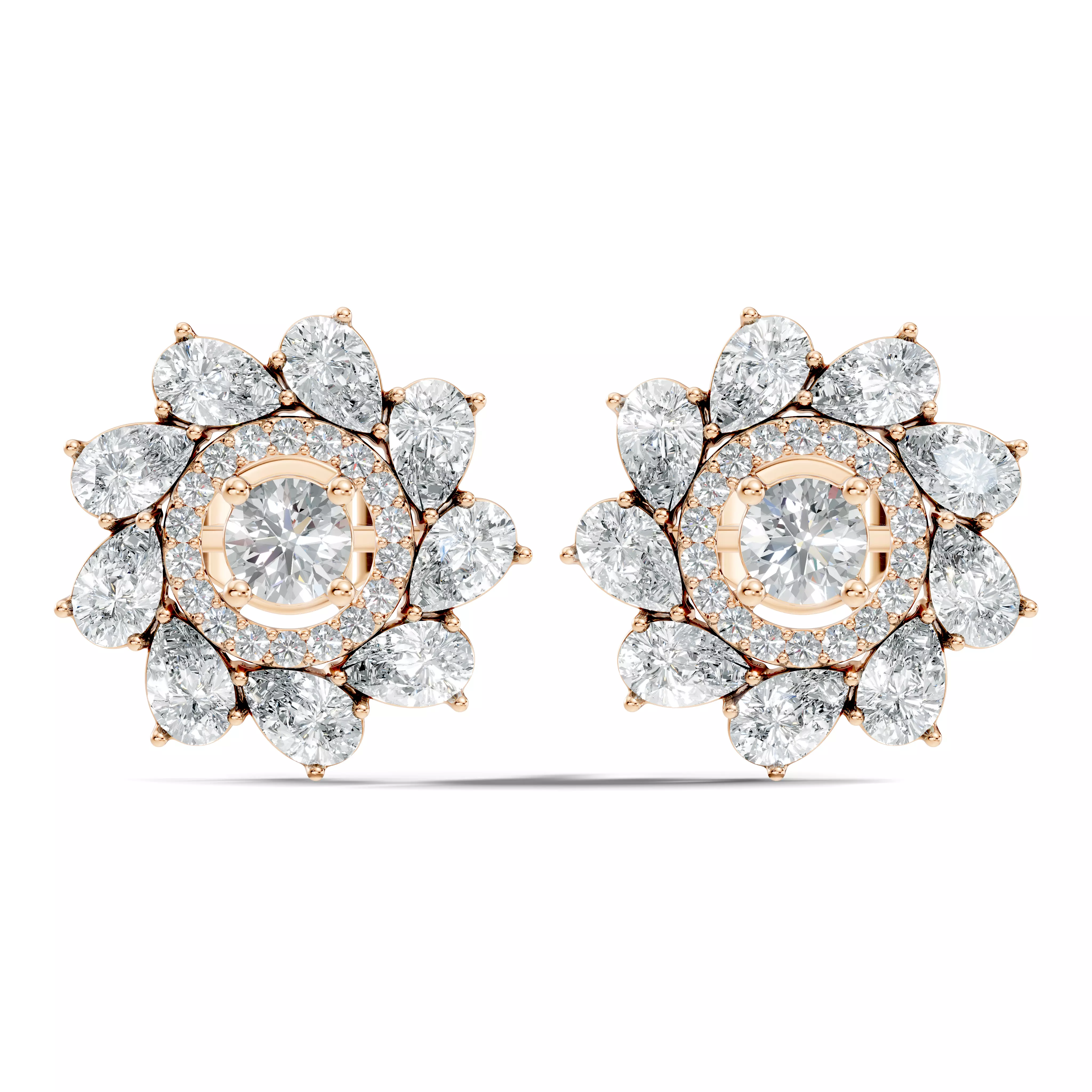 Solitaire Studs Earrings 3D print model