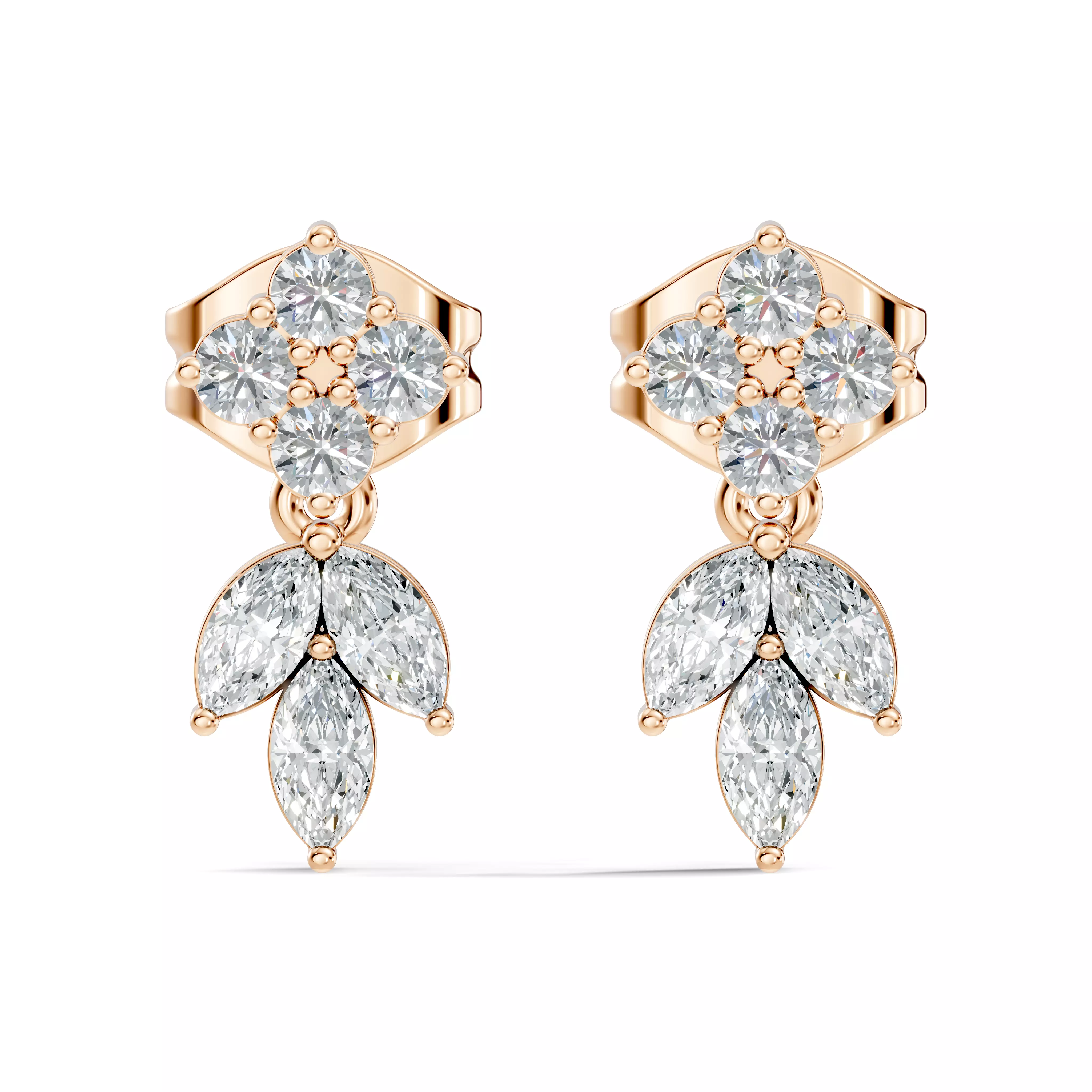 Solitaire Studs Earrings 3D print model