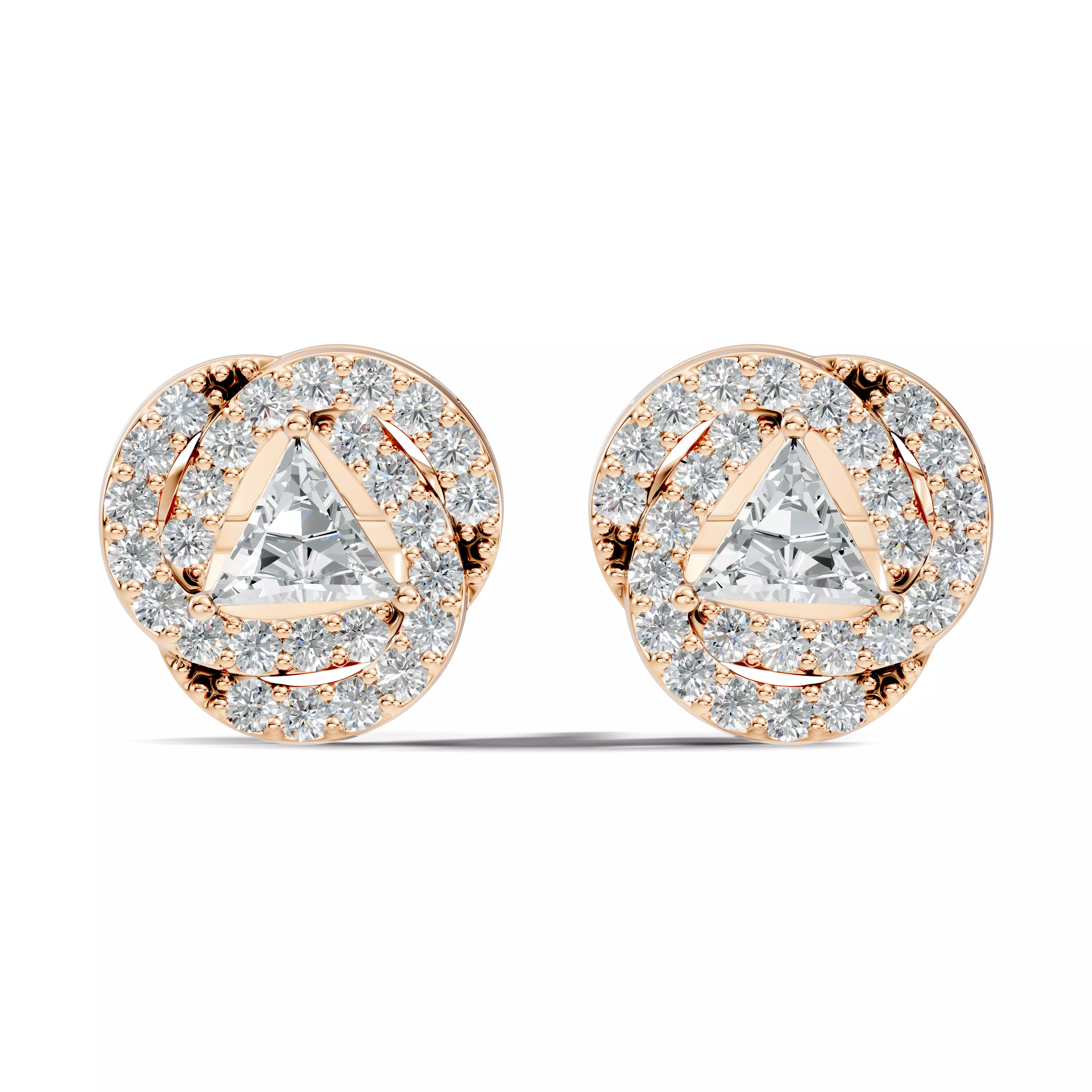 Solitaire Studs Earrings 3D print model