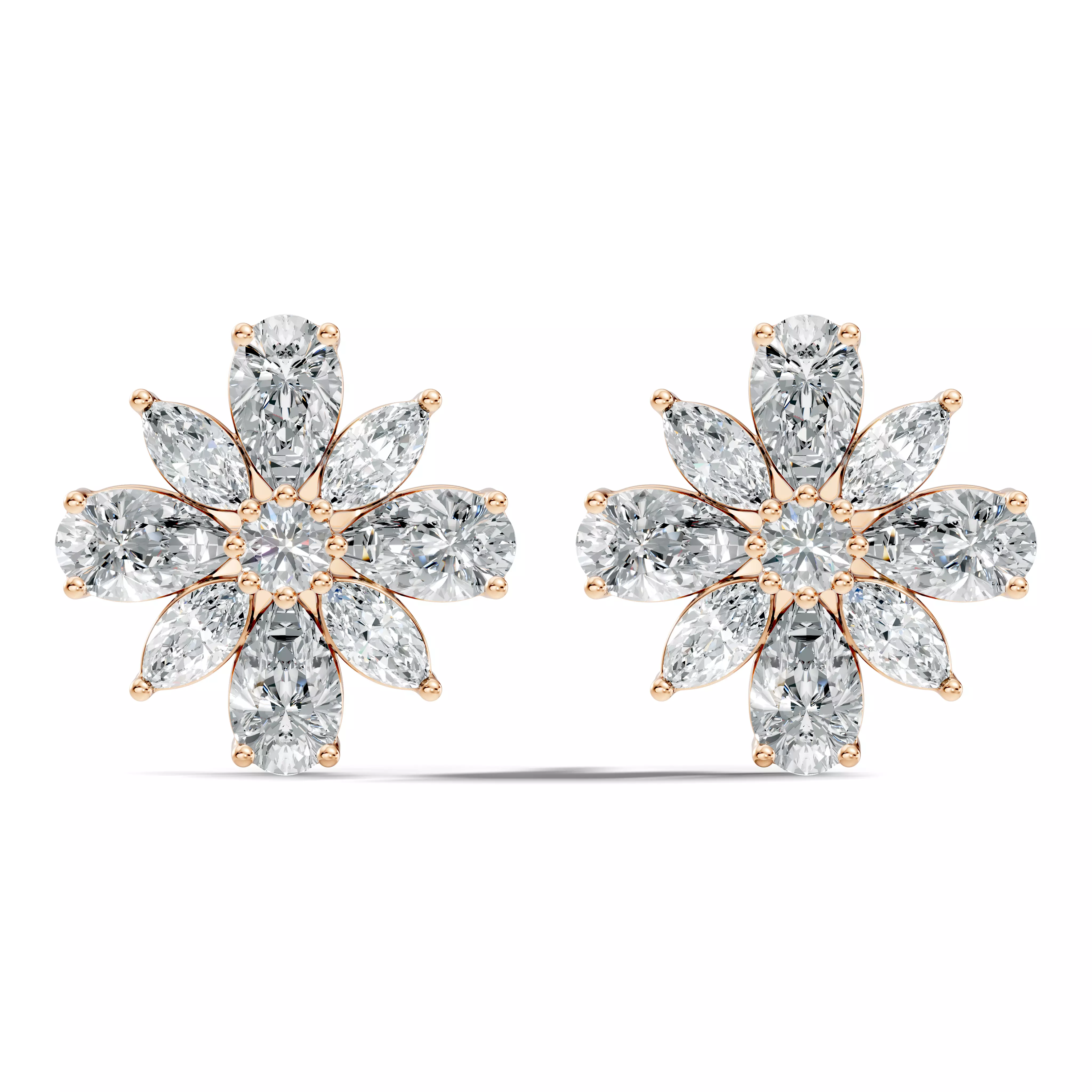 Solitaire Studs Earrings 3D print model