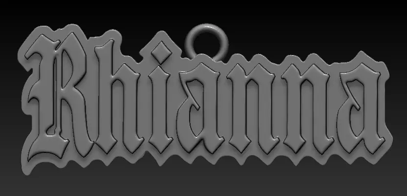 Rihanna Name Pendant 3D print model