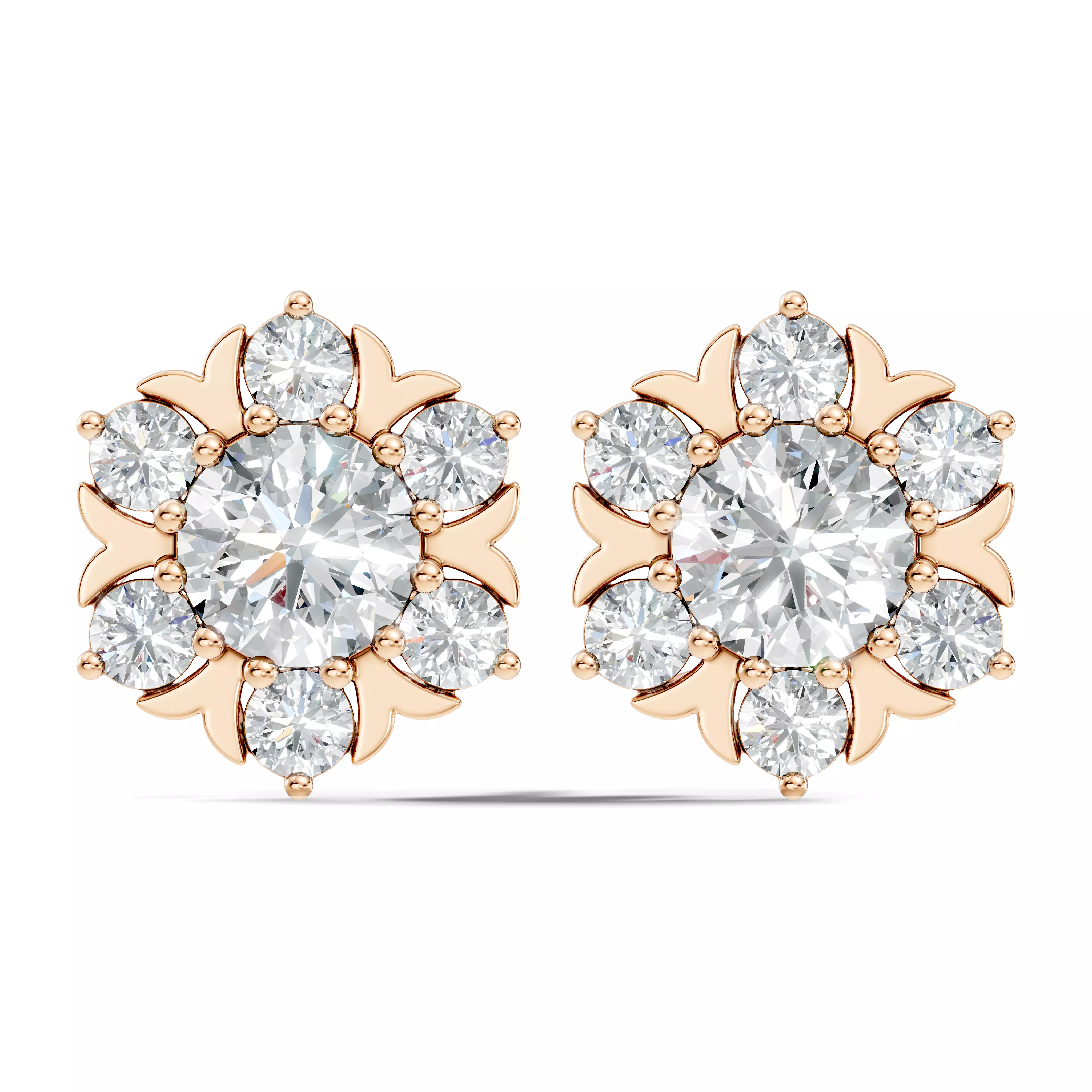 Solitaire Studs Earrings 3D print model