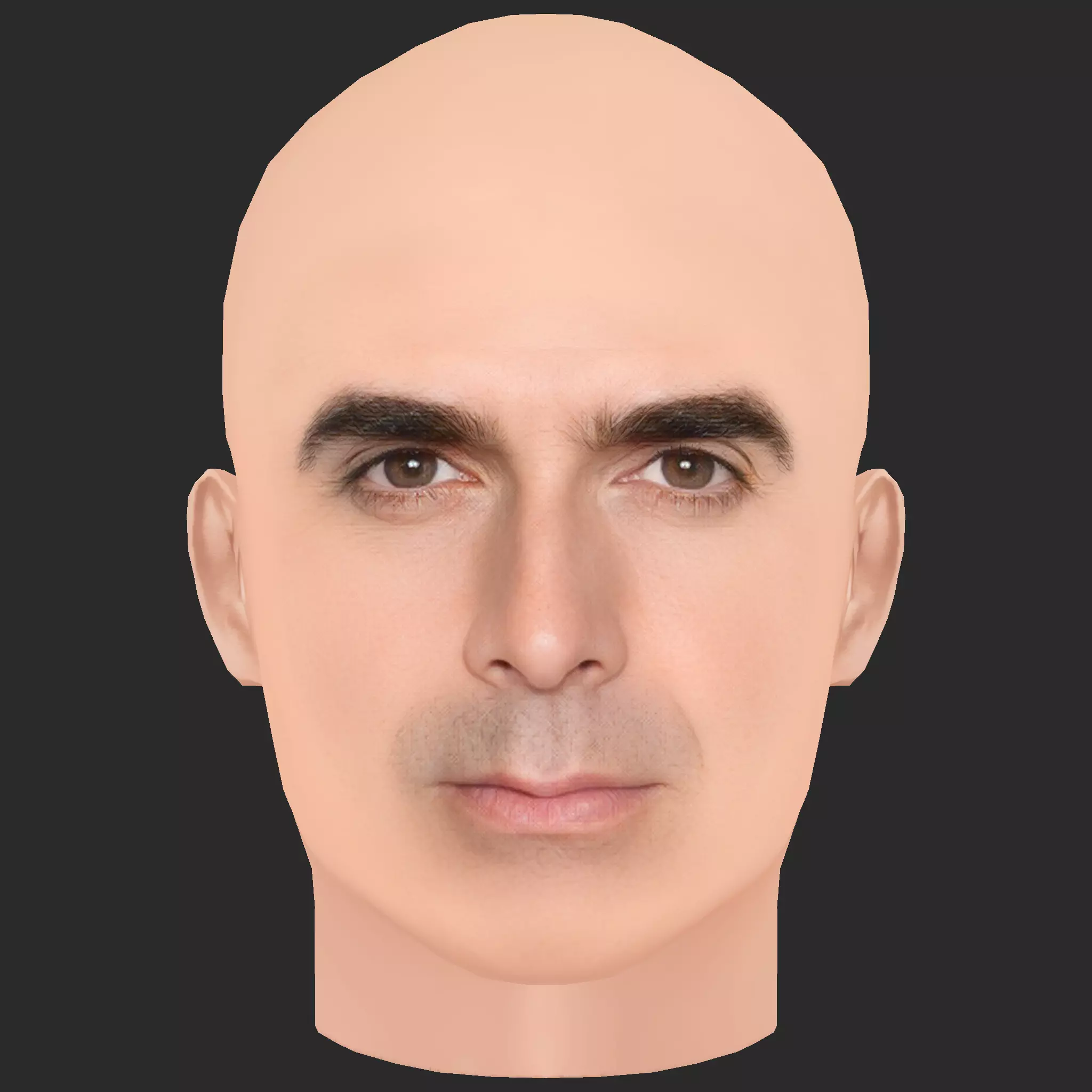 Low Poly David Copperfield Head Low-poly 3D model