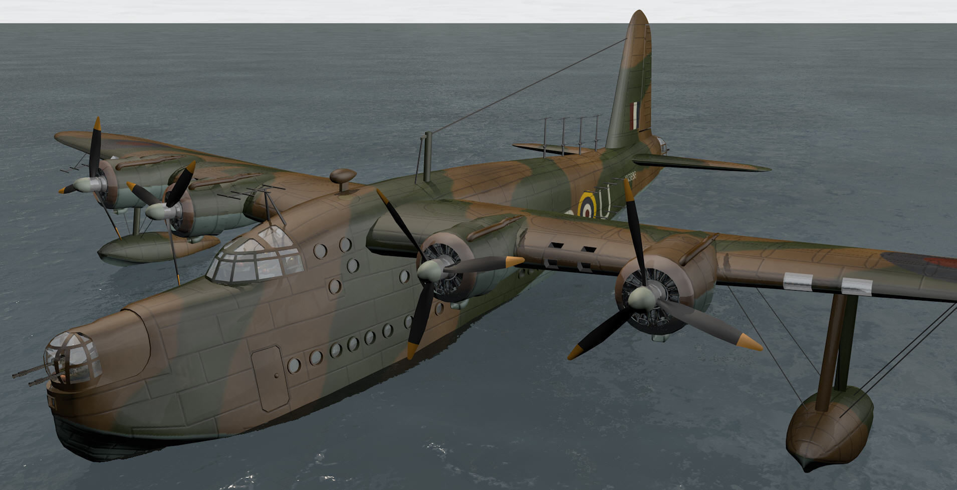 Short Sunderland Mk-2 3D model_10