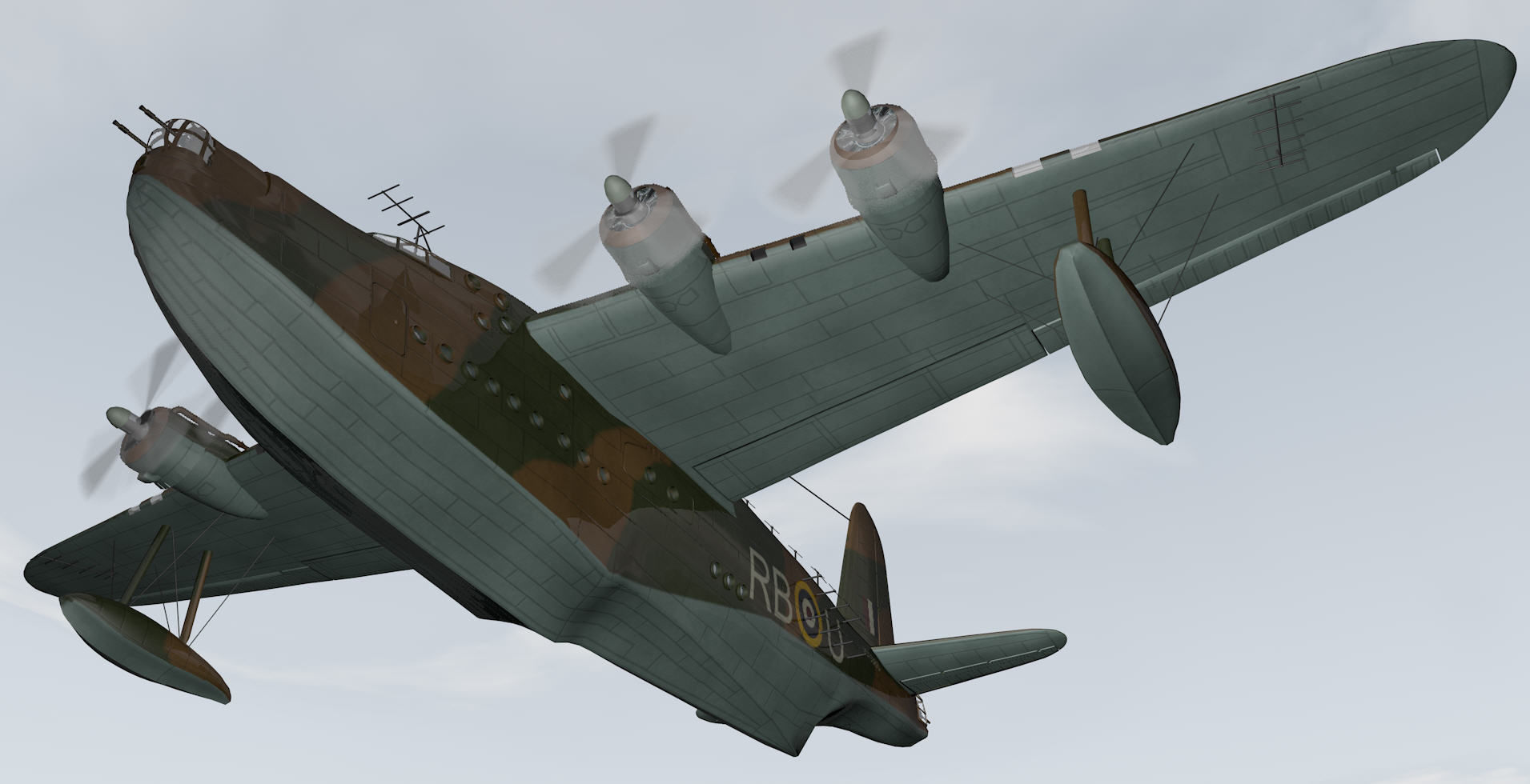 Short Sunderland Mk-2 3D model_3