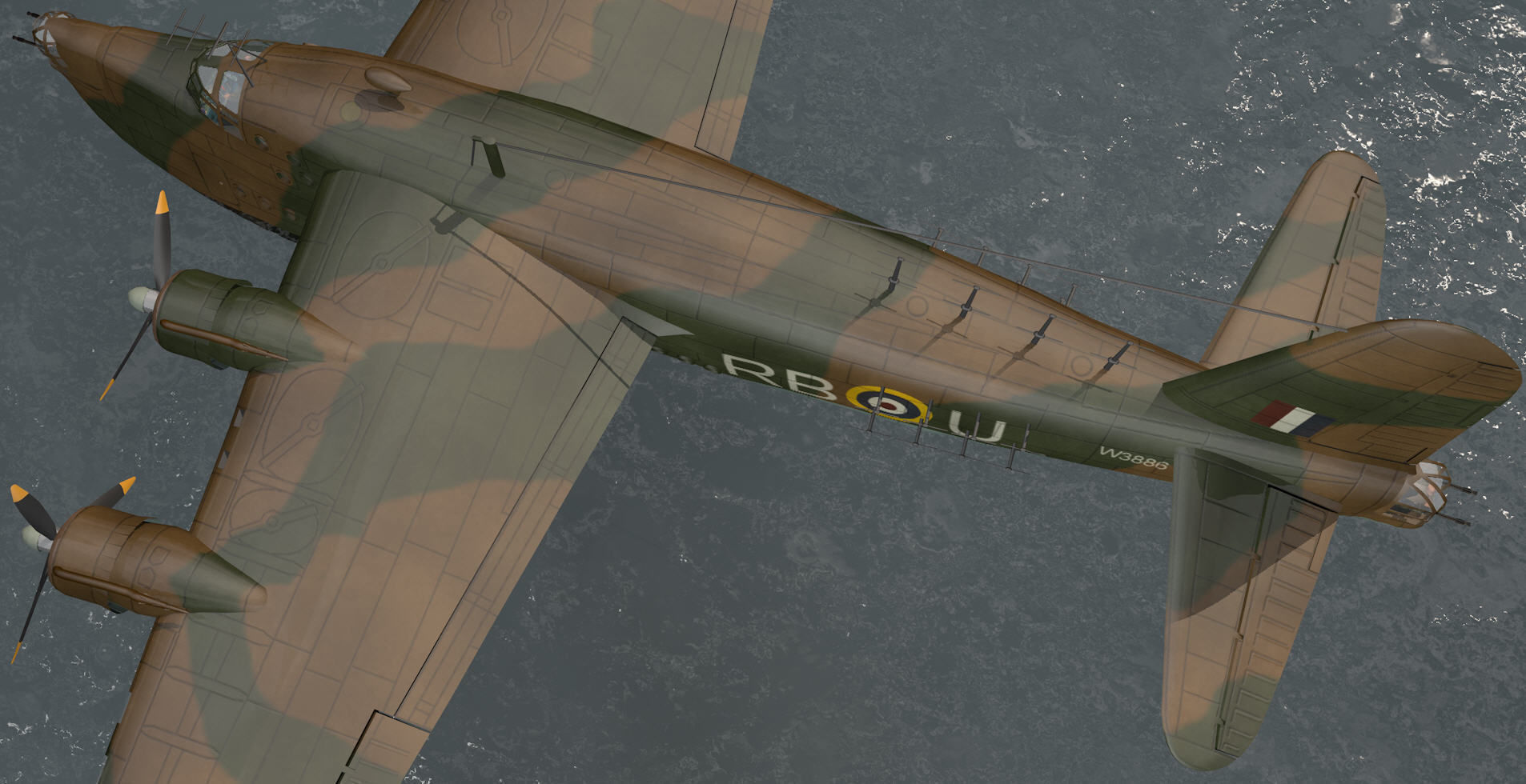 Short Sunderland Mk-2 3D model_12