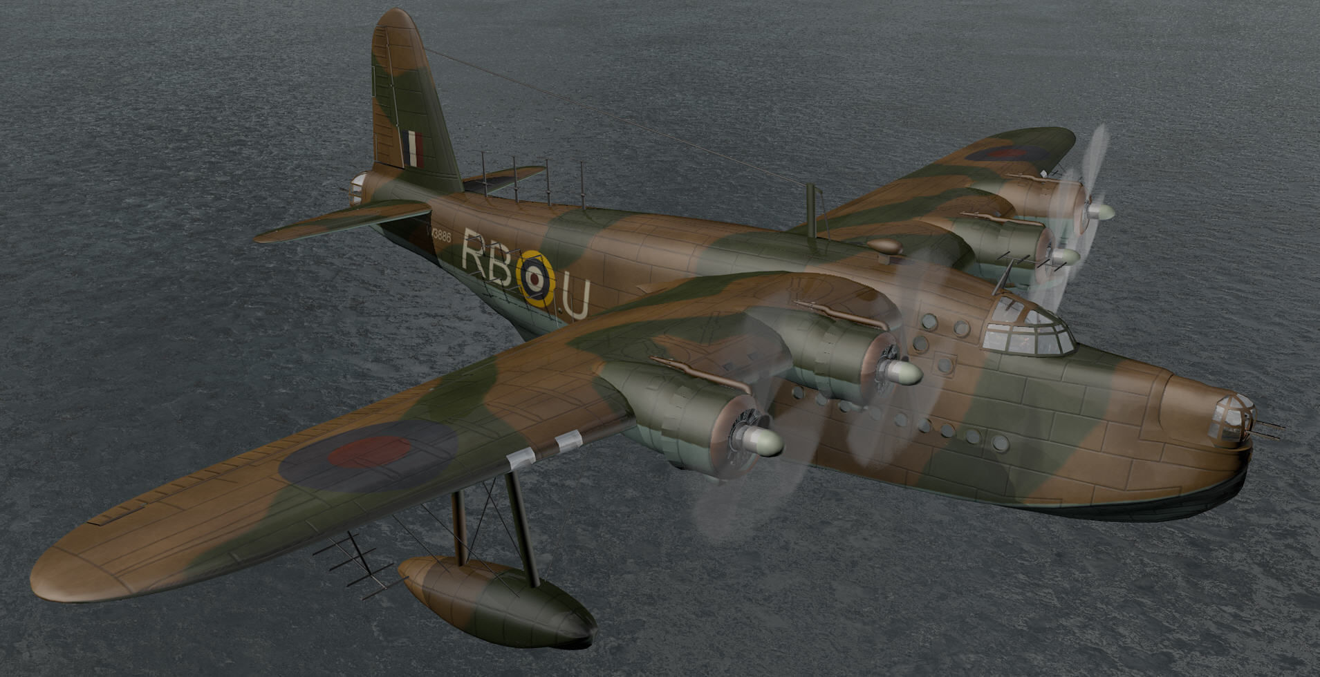 Short Sunderland Mk-2 3D model_9