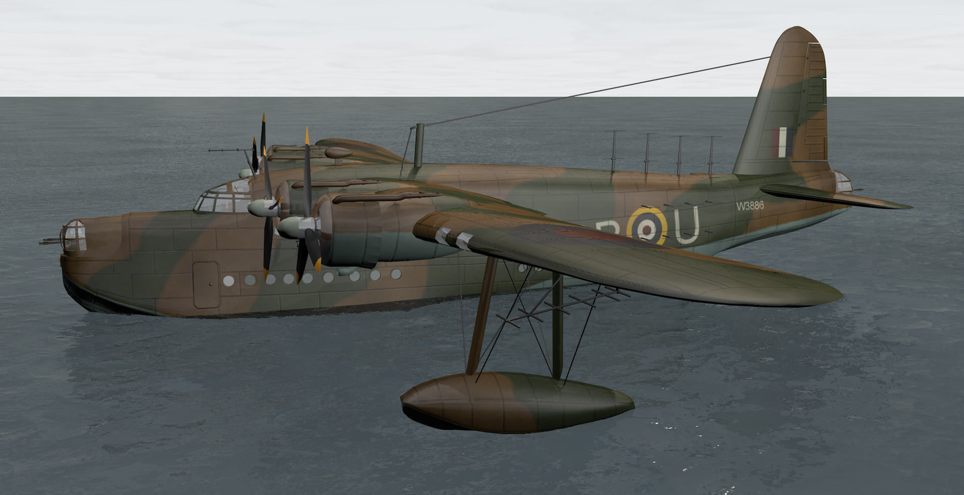 Short Sunderland Mk-2 3D model_6