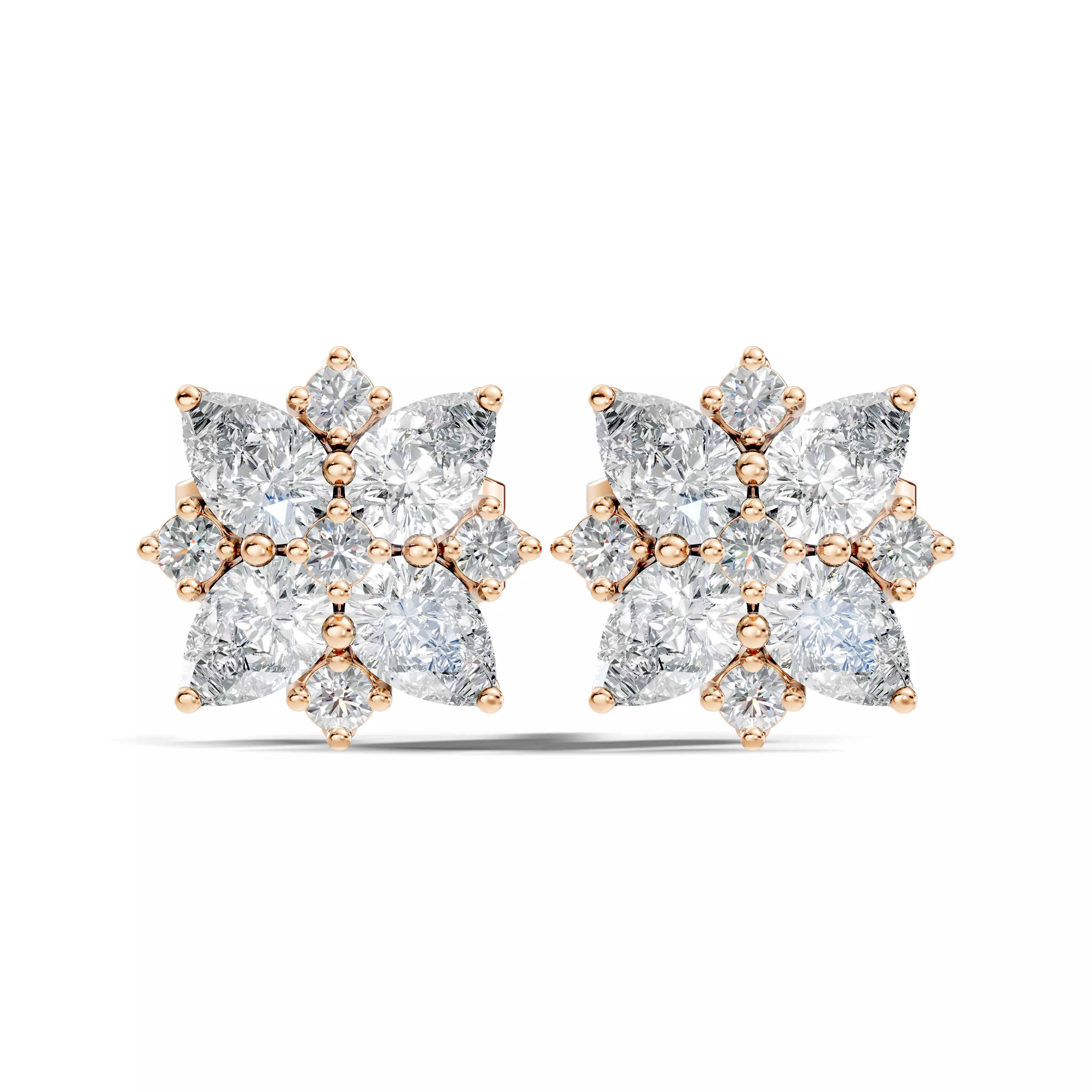 Solitaire Studs Earrings 3D print model