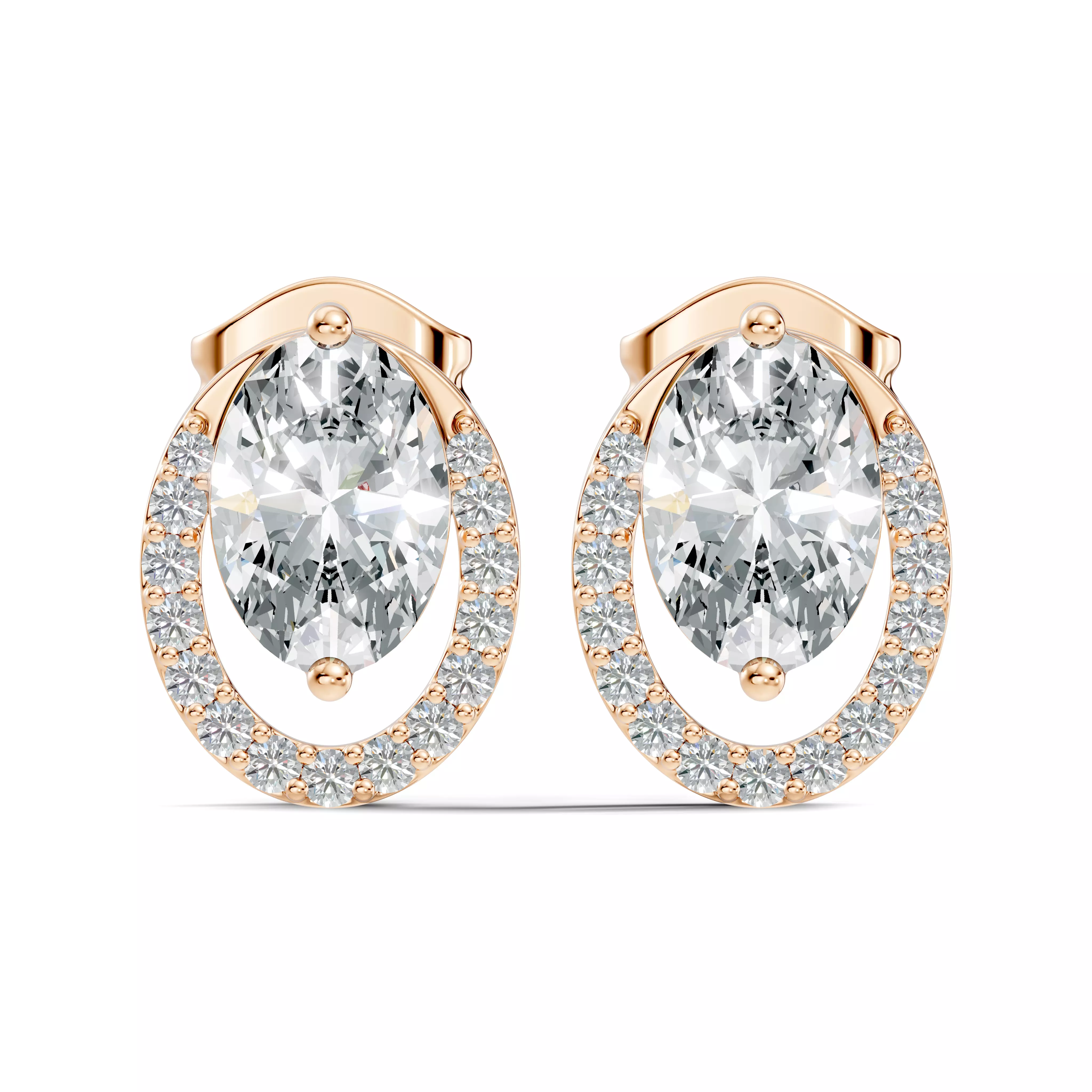 Solitaire Studs Earrings 3D print model