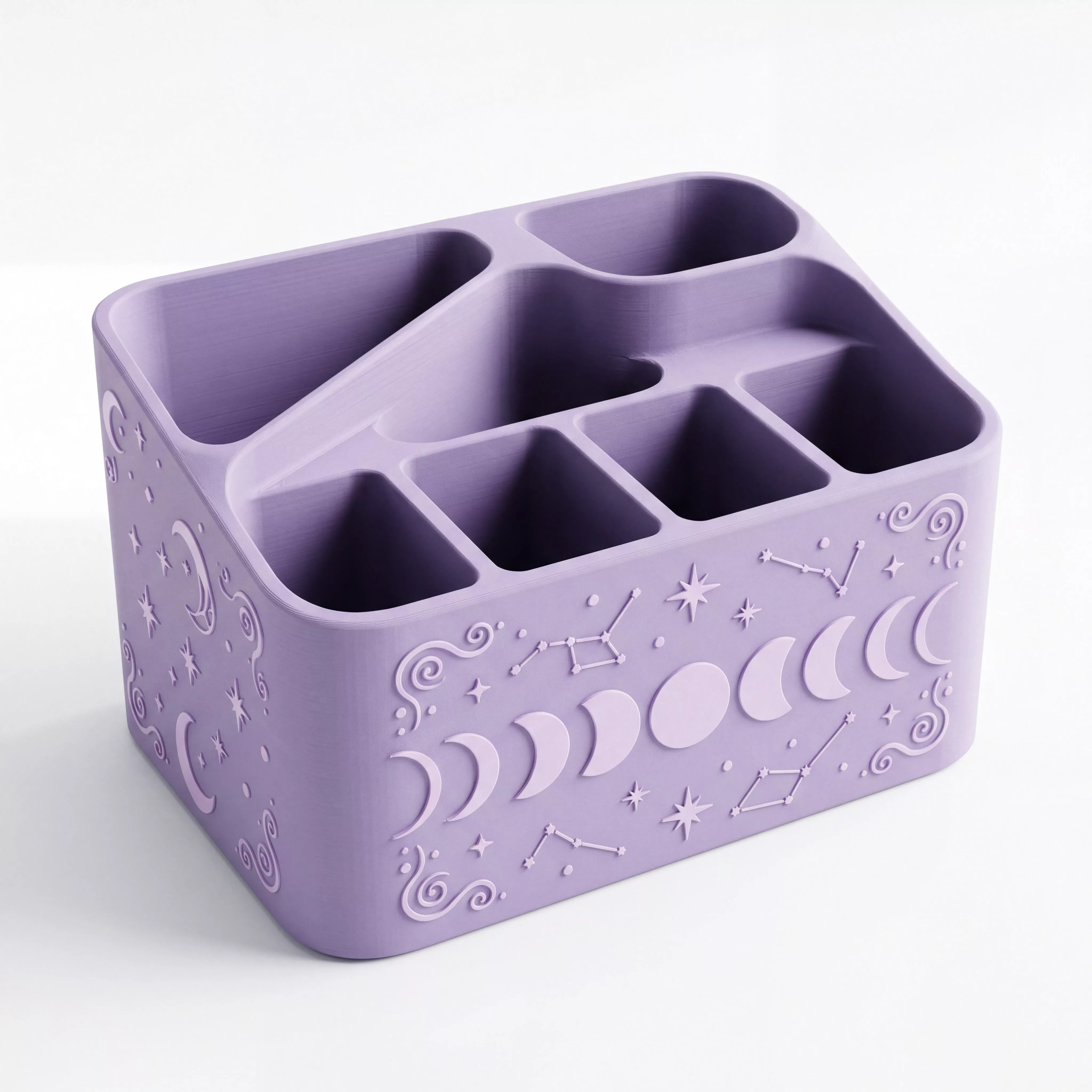 Celestial Moon Phase Desk Organizer 3D print model