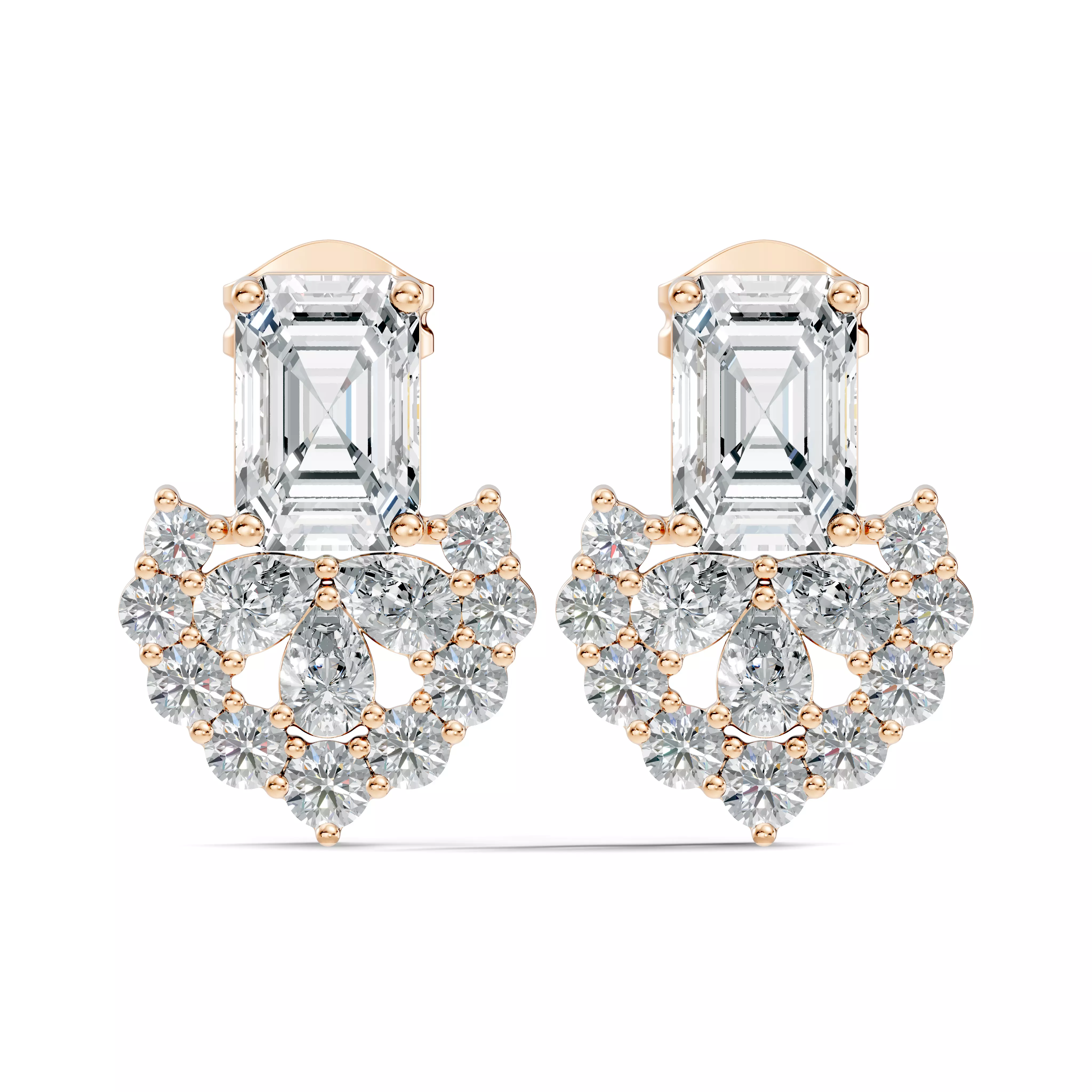 Solitaire Studs Earrings 3D print model