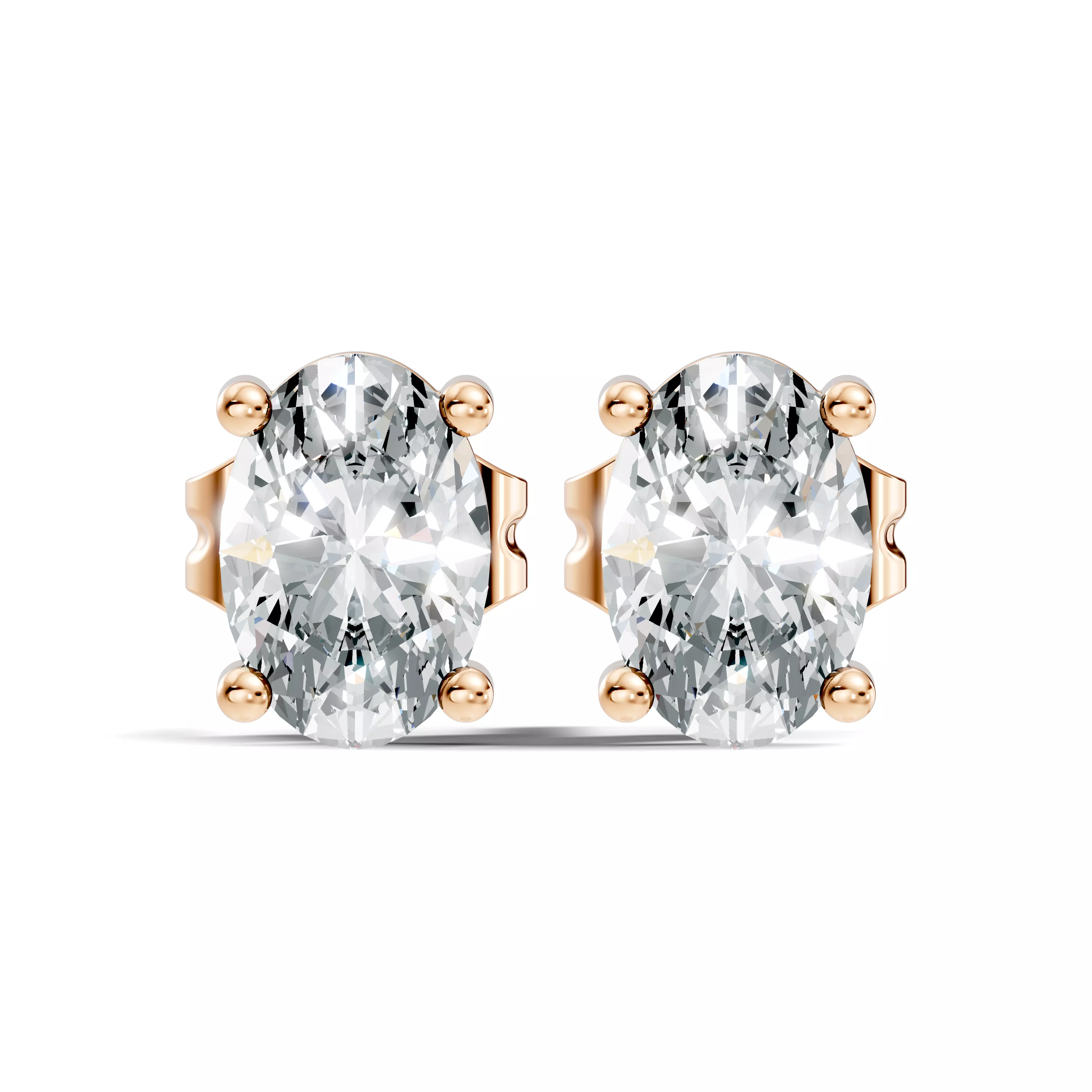 Solitaire Studs Earrings 3D print model