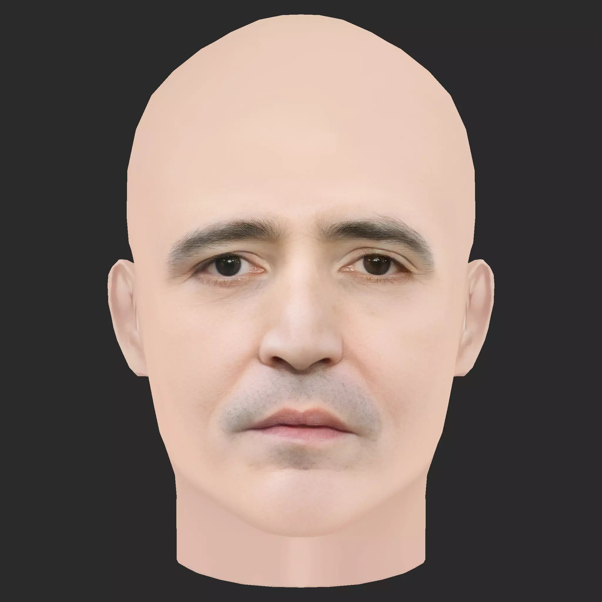 Low Poly David Dastmalchian Head Low-poly 3D model