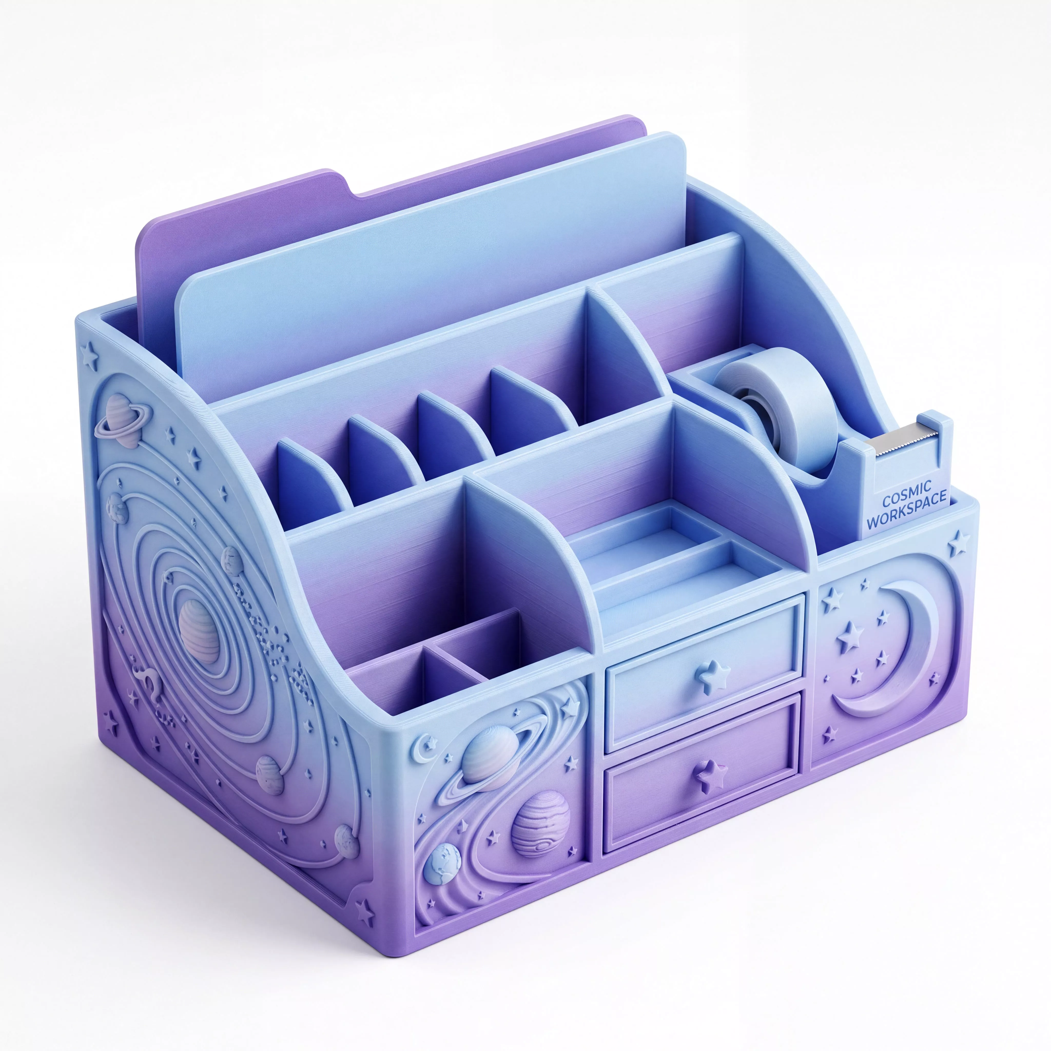 Cosmic Workspace Desk Organizer 3D print model