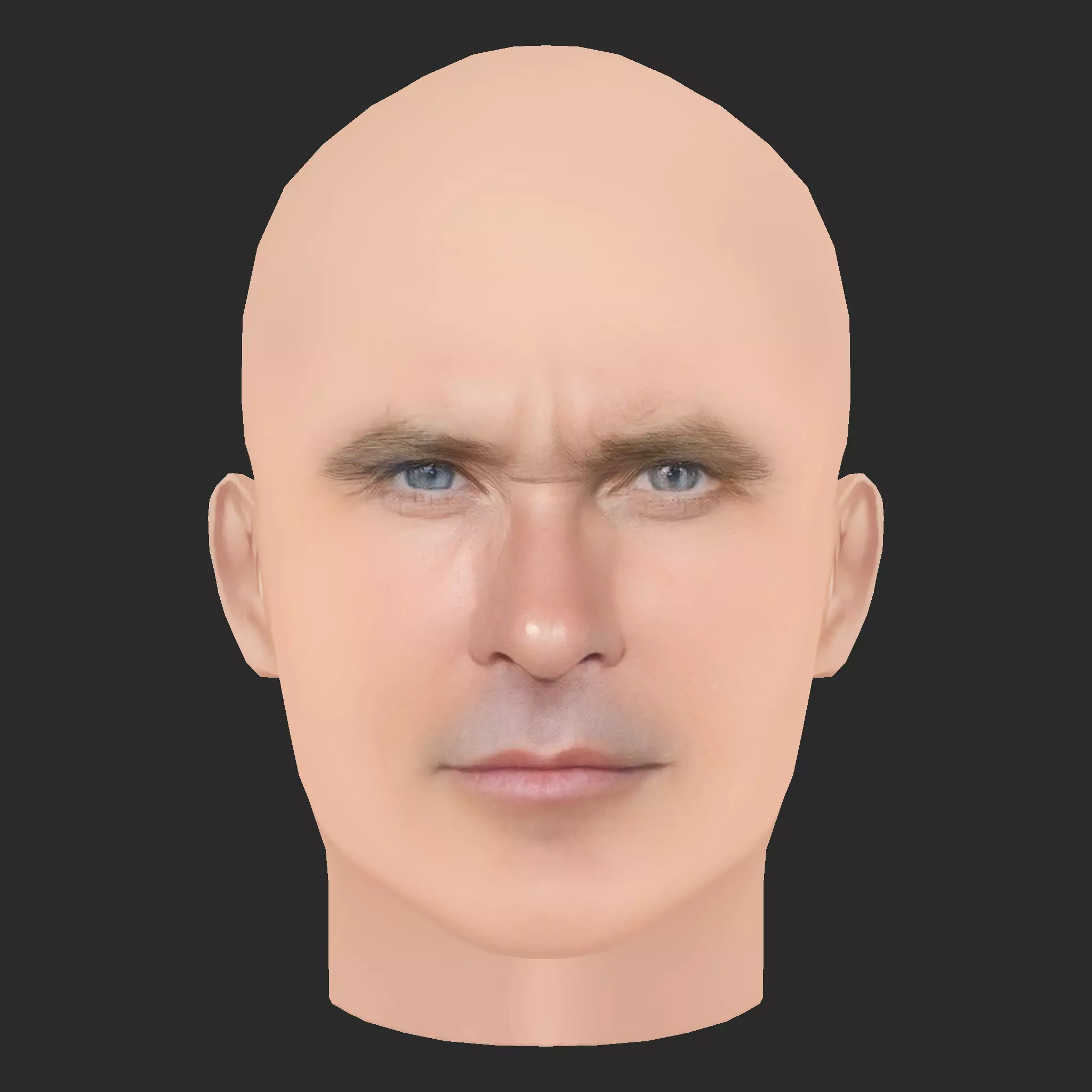 Low Poly David Hasselhoff Head Low-poly 3D model