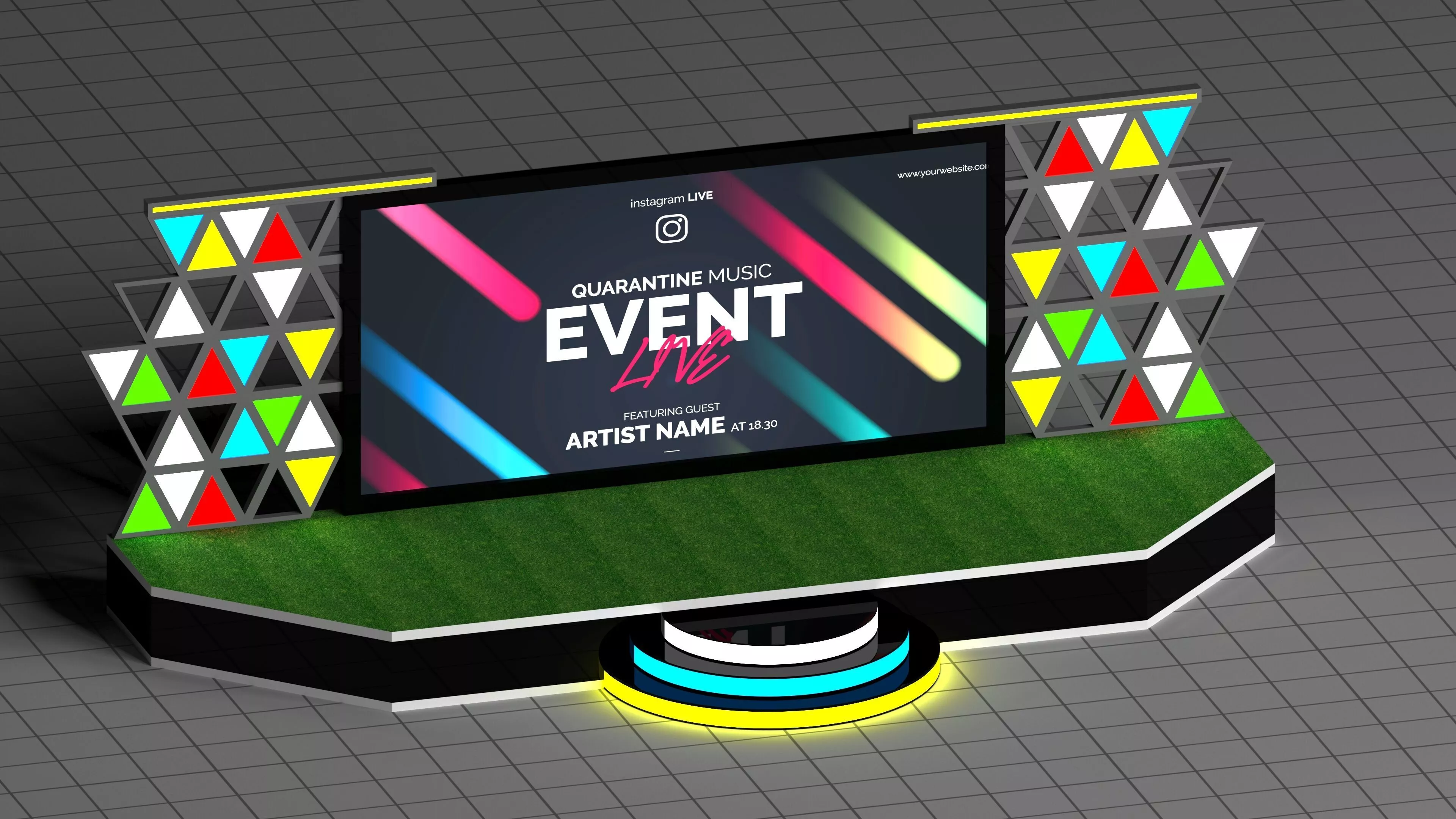 Modern 3D Event Stage Design 3D model