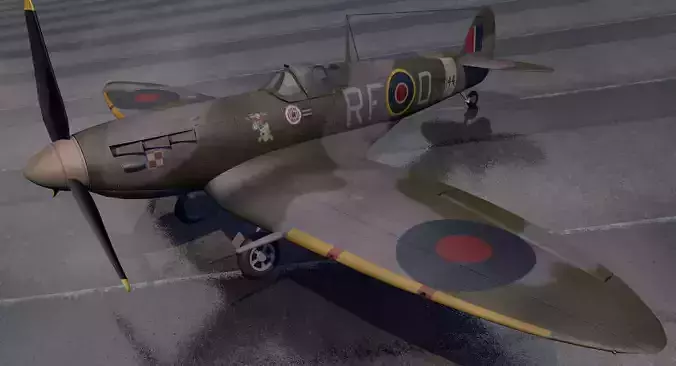Supermarine Spitfire Mk-5b 3D model
