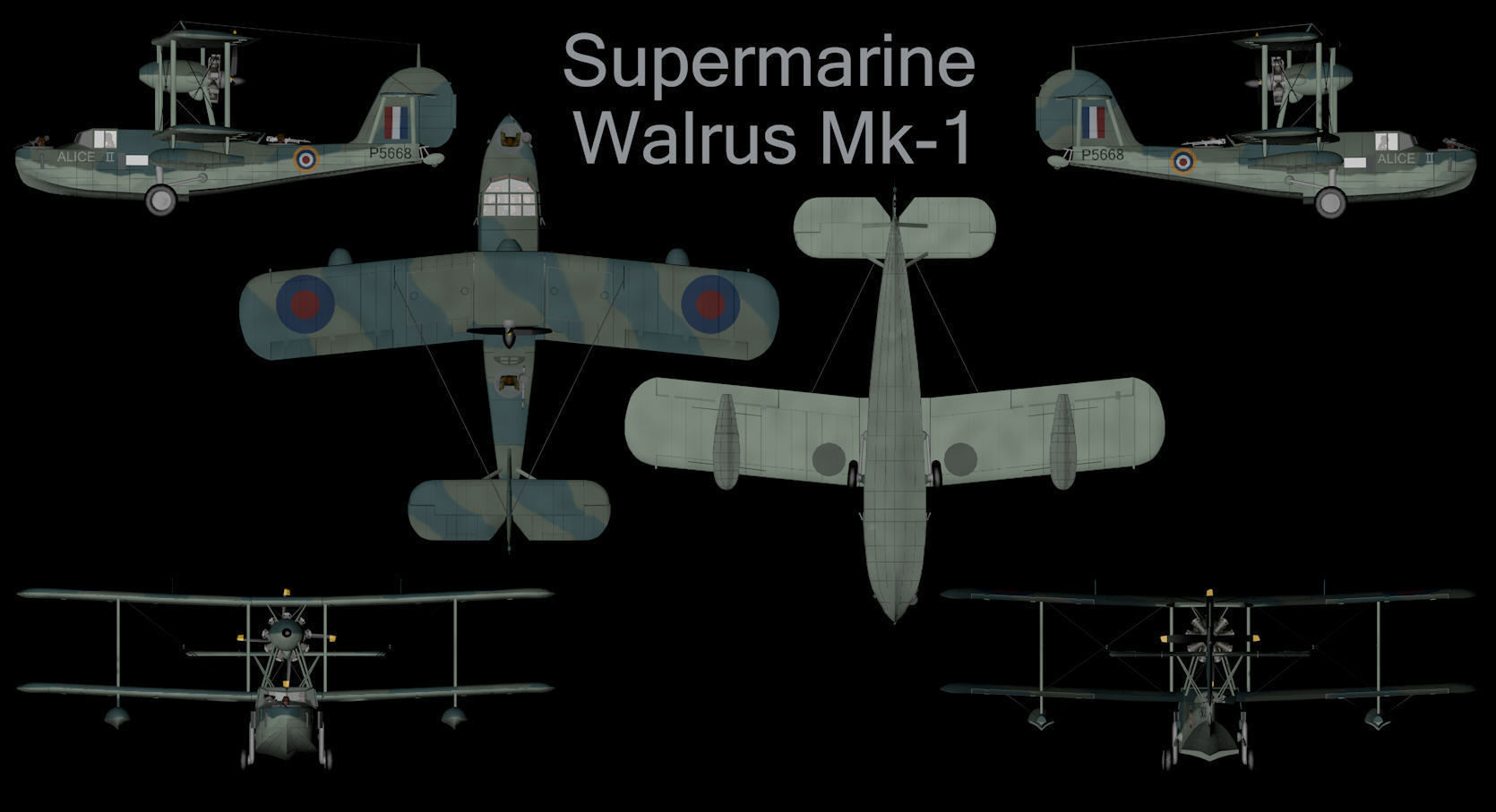 Supermarine Walrus Mk-1 3D model_11