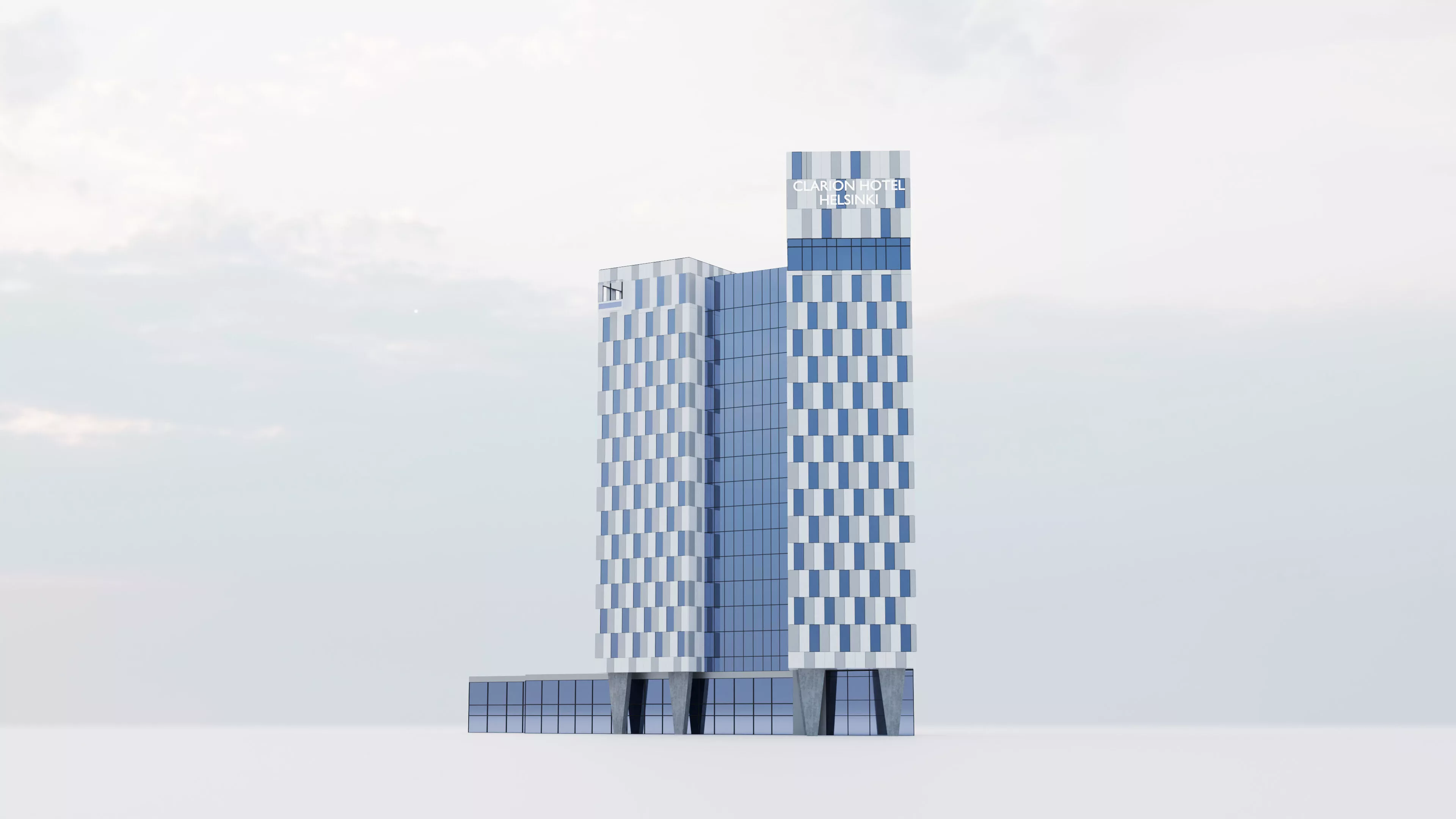 Hotel Clarion Helsinki - Building 3D model 3D model