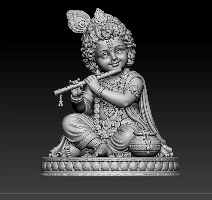 little krishna 3d printed model 3D print model