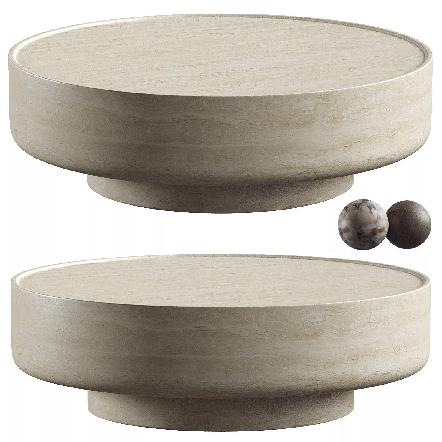 Vitolo Round Coffee Table 3D model
