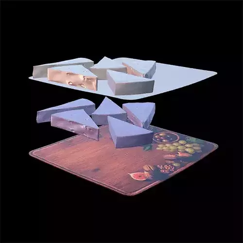 Cheese Selection 4 3D model 6