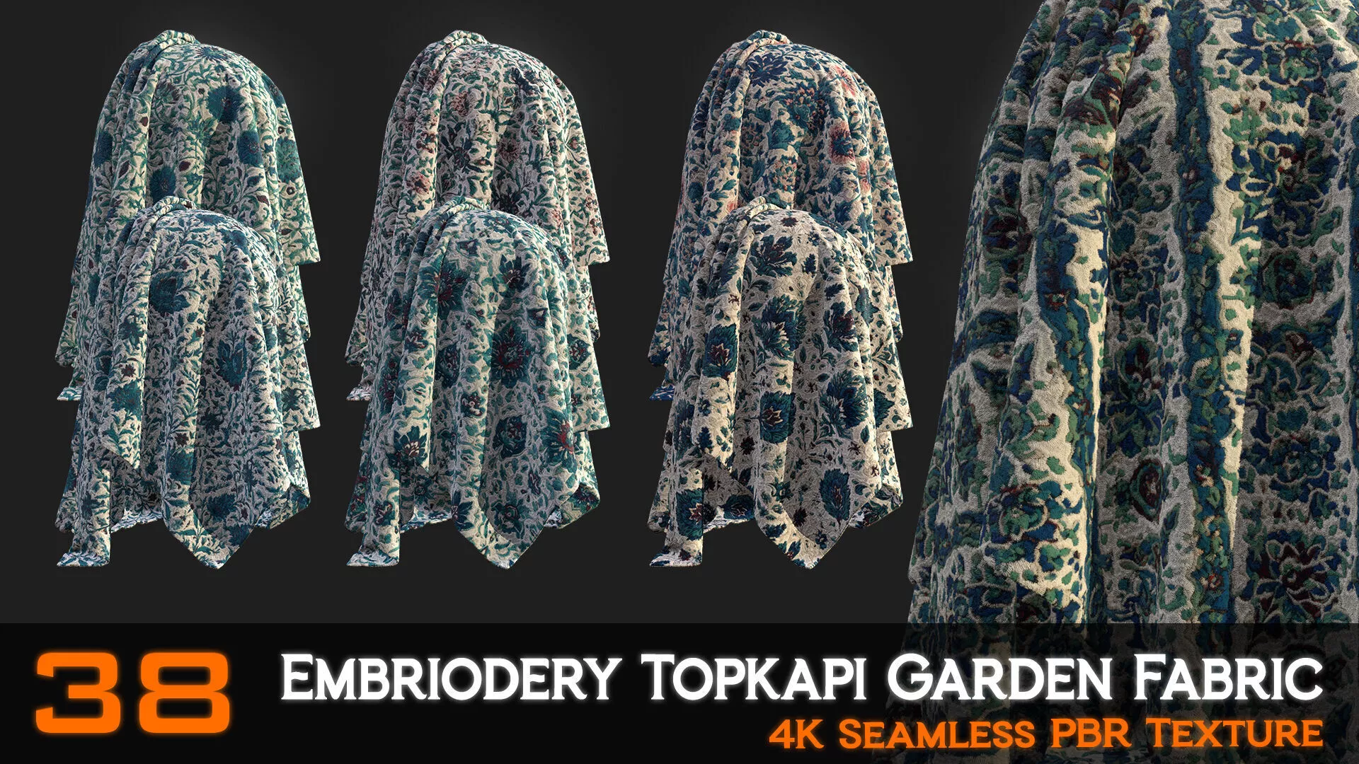 38 Embroidery Topkapi Garden Fabric Texture