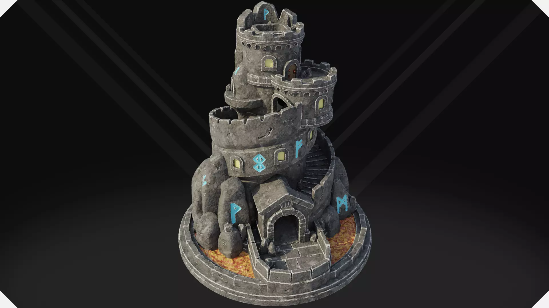 Runecore Bastion Dice Tower 3D print model