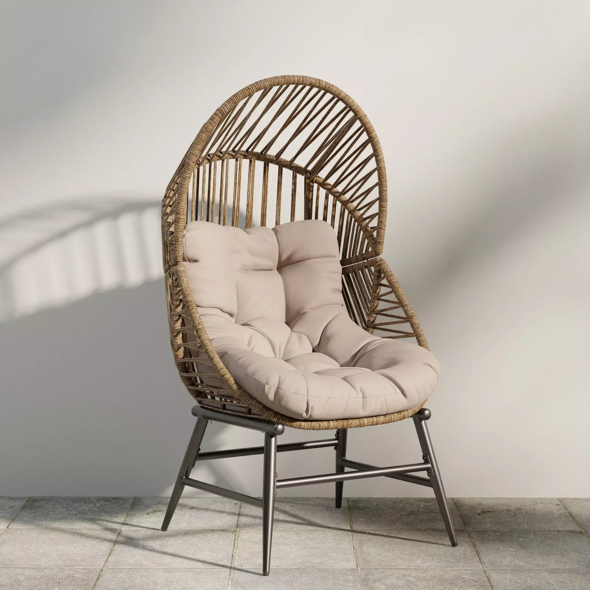 Woven Rattan Accent Chair Free 3D model