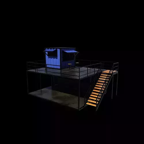 container Kiosk 3D model 4