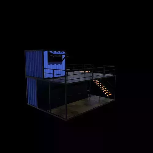 container Kiosk 3D model 5