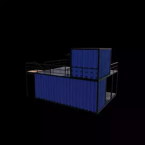 container Kiosk 3D model 7