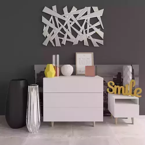 Commode with decor Maisons du Monde Set 02 3D model