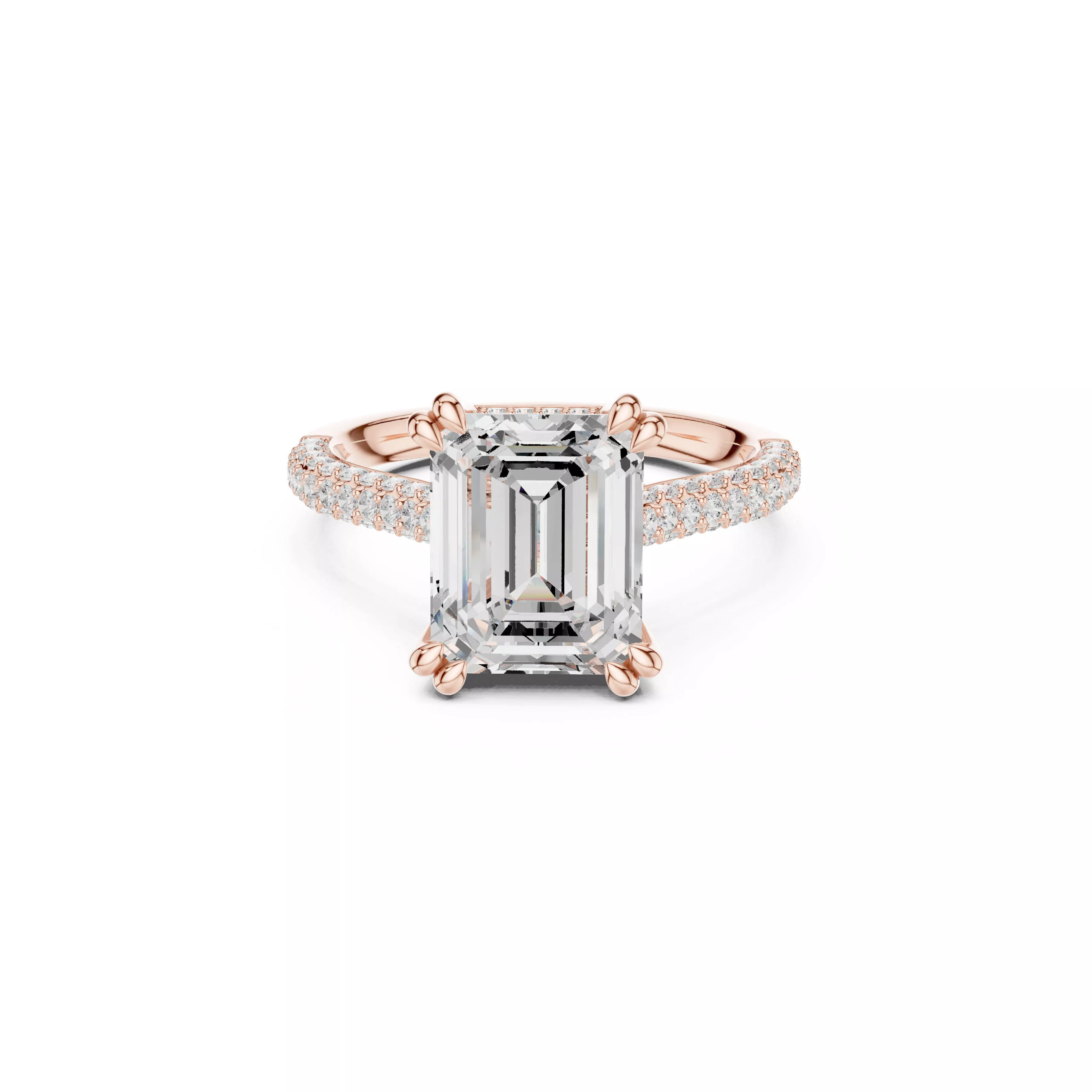 Custom Fine Jewelry Diamond Ring Gold Band STL 3DM 954 3D print model