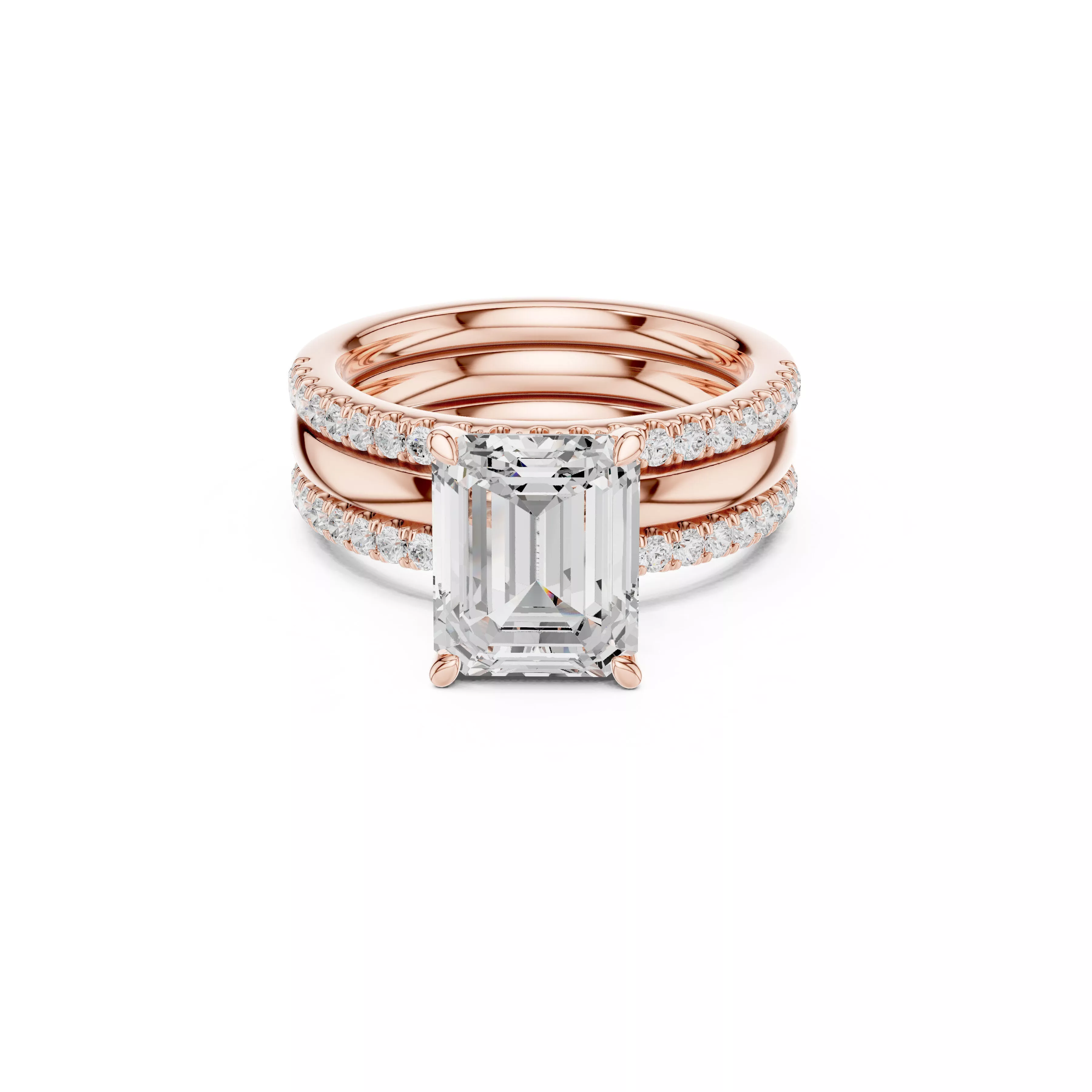 Custom Fine Jewelry Diamond Ring Gold Band STL 3DM 947 3D print model