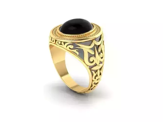  Ring with a cabachon